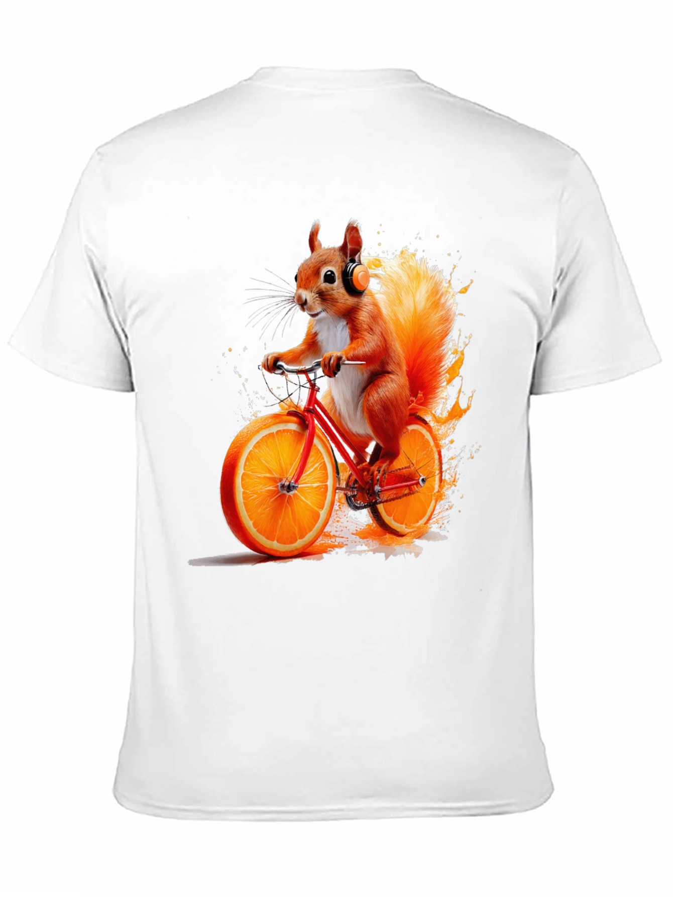 Squirrel on Orange Bike T-Shirt