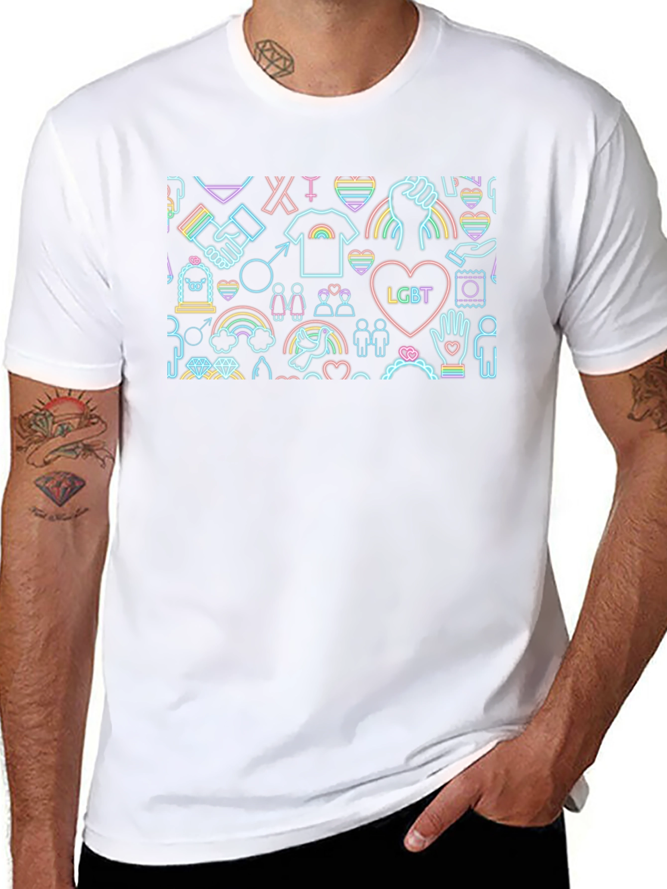 LGBT Pride Graphic Tee - Black