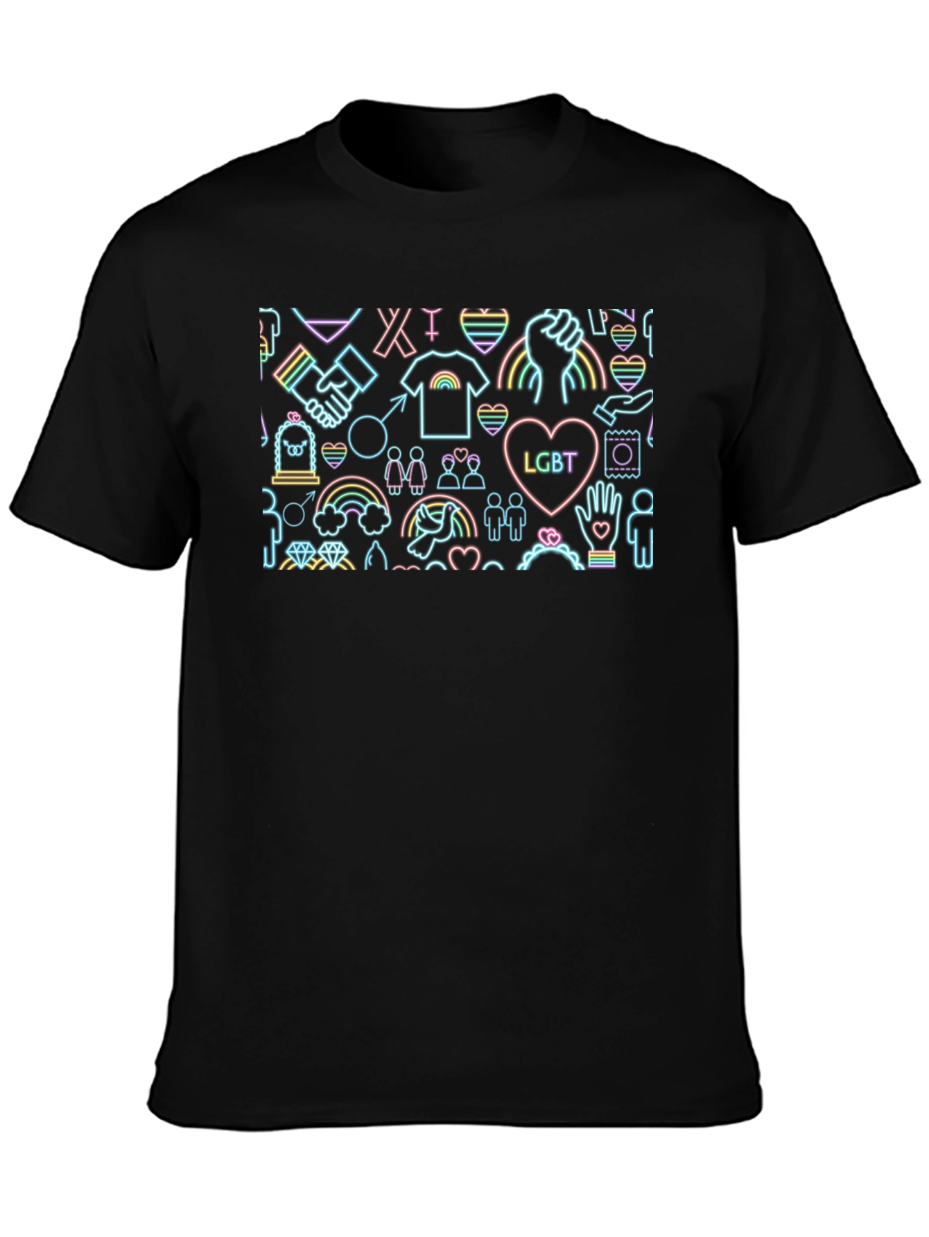 LGBT Pride Graphic Tee - Black
