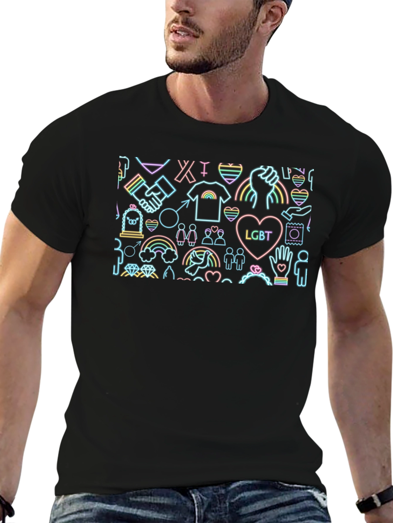 LGBT Pride Graphic Tee - Black