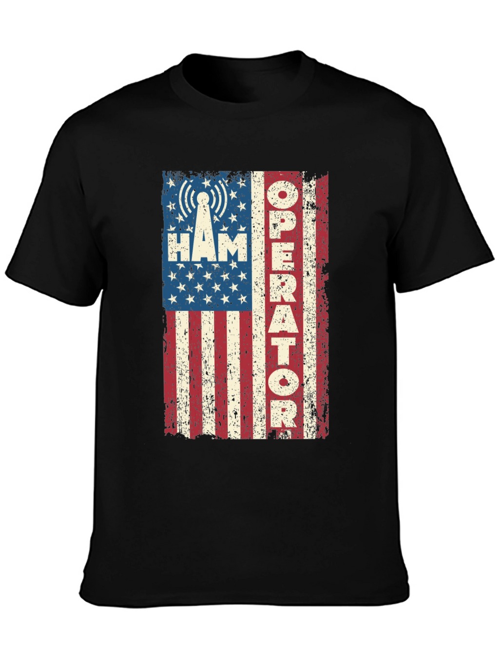 Ham Radio Operator American Flag T-Shirt