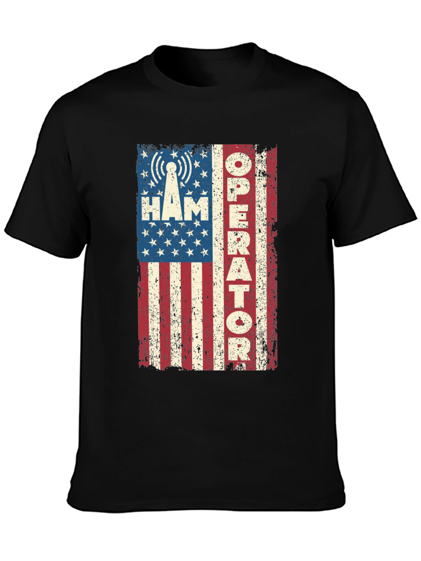 Ham Radio Operator American Flag T-Shirt