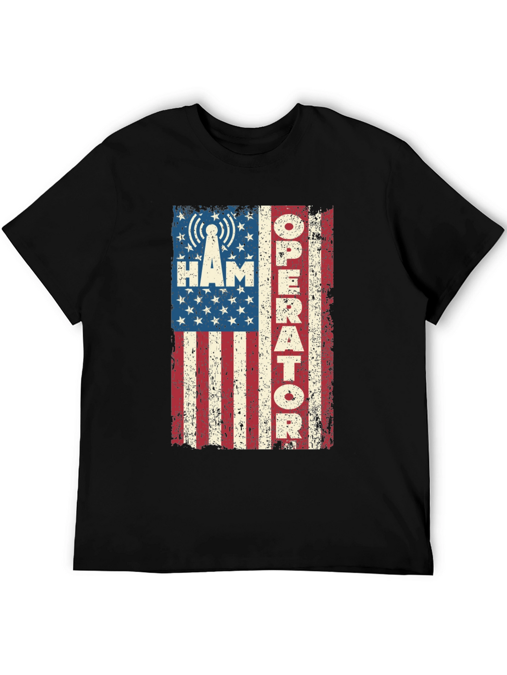 Ham Radio Operator American Flag T-Shirt