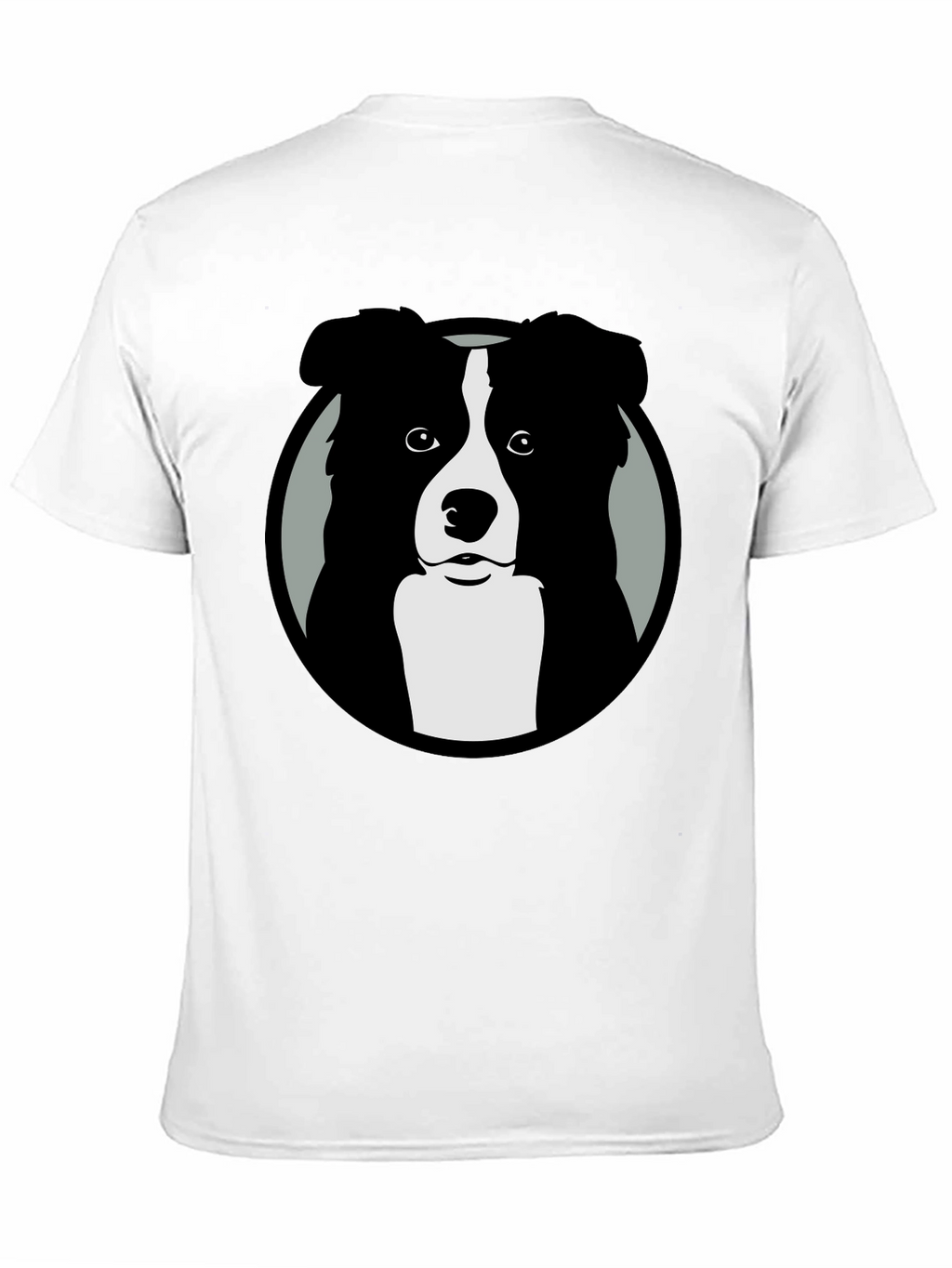 Border Collie Graphic Print Mens Black T-Shirt