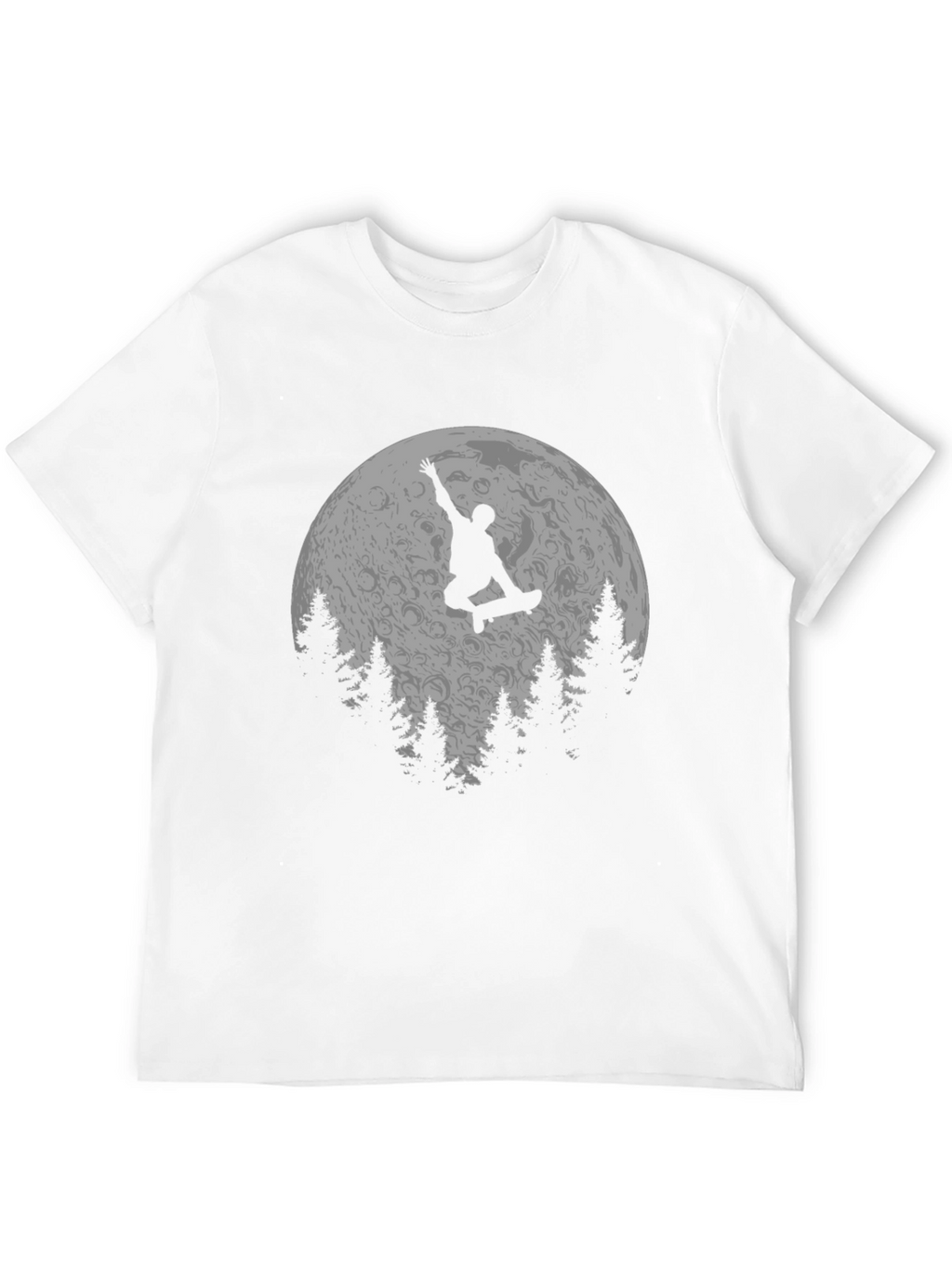 Skateboarder Moon Graphic T-Shirt