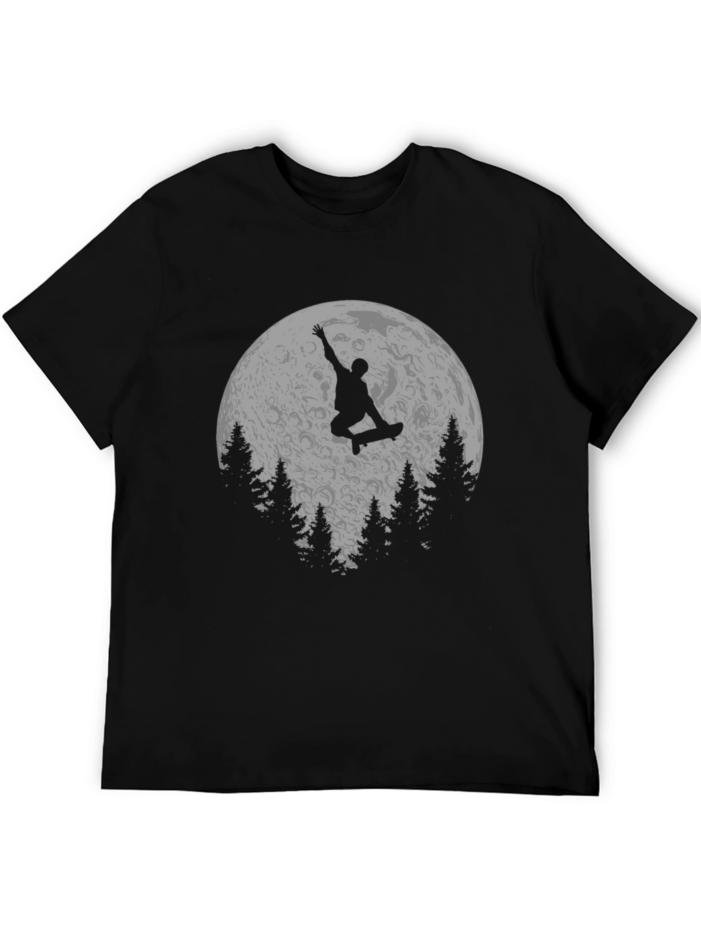 Skateboarder Moon Graphic T-Shirt