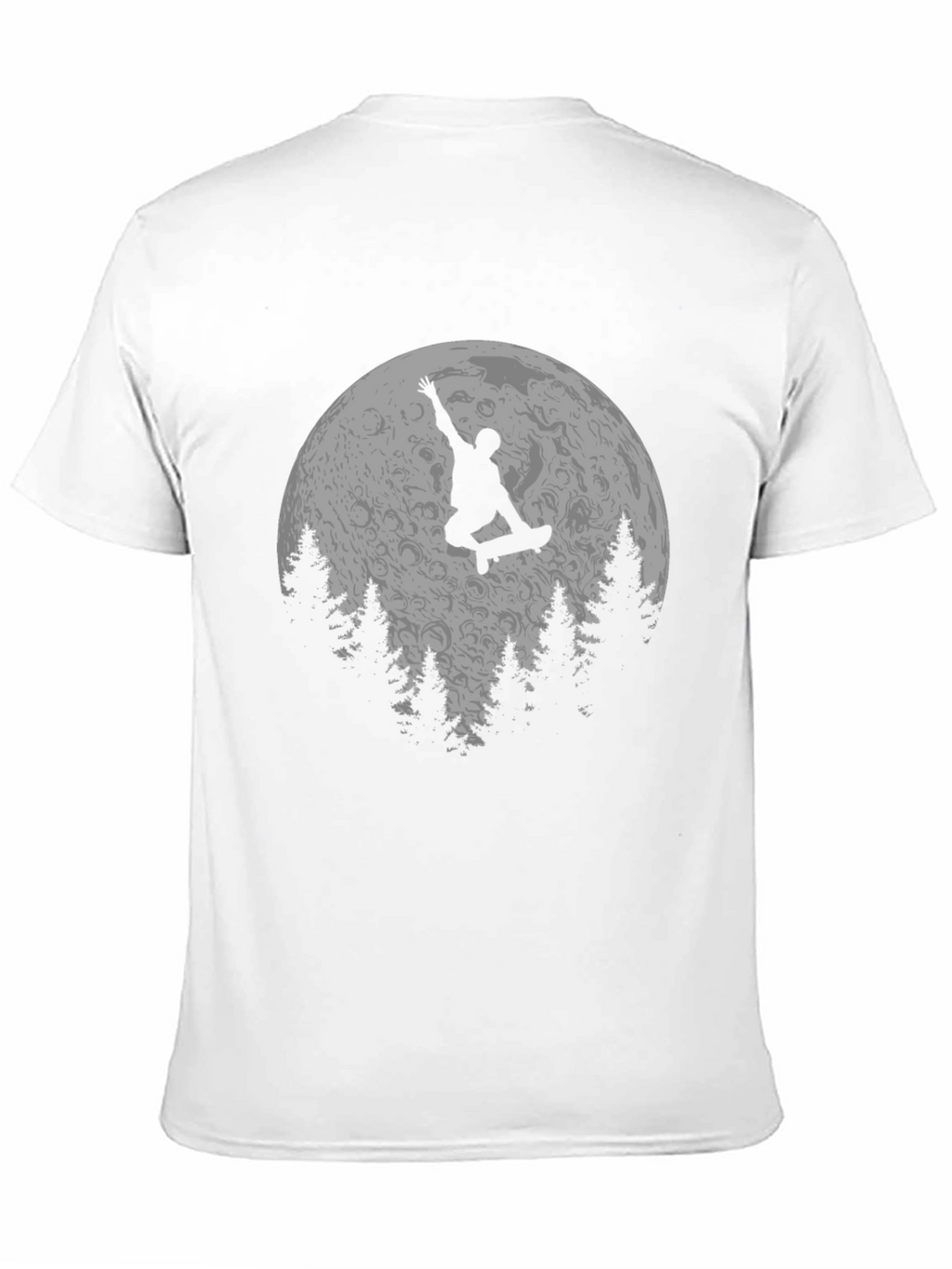 Skateboarder Moon Graphic T-Shirt