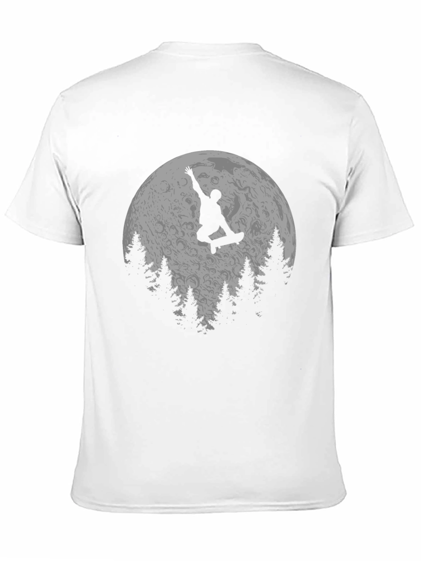 Skateboarder Moon Graphic T-Shirt