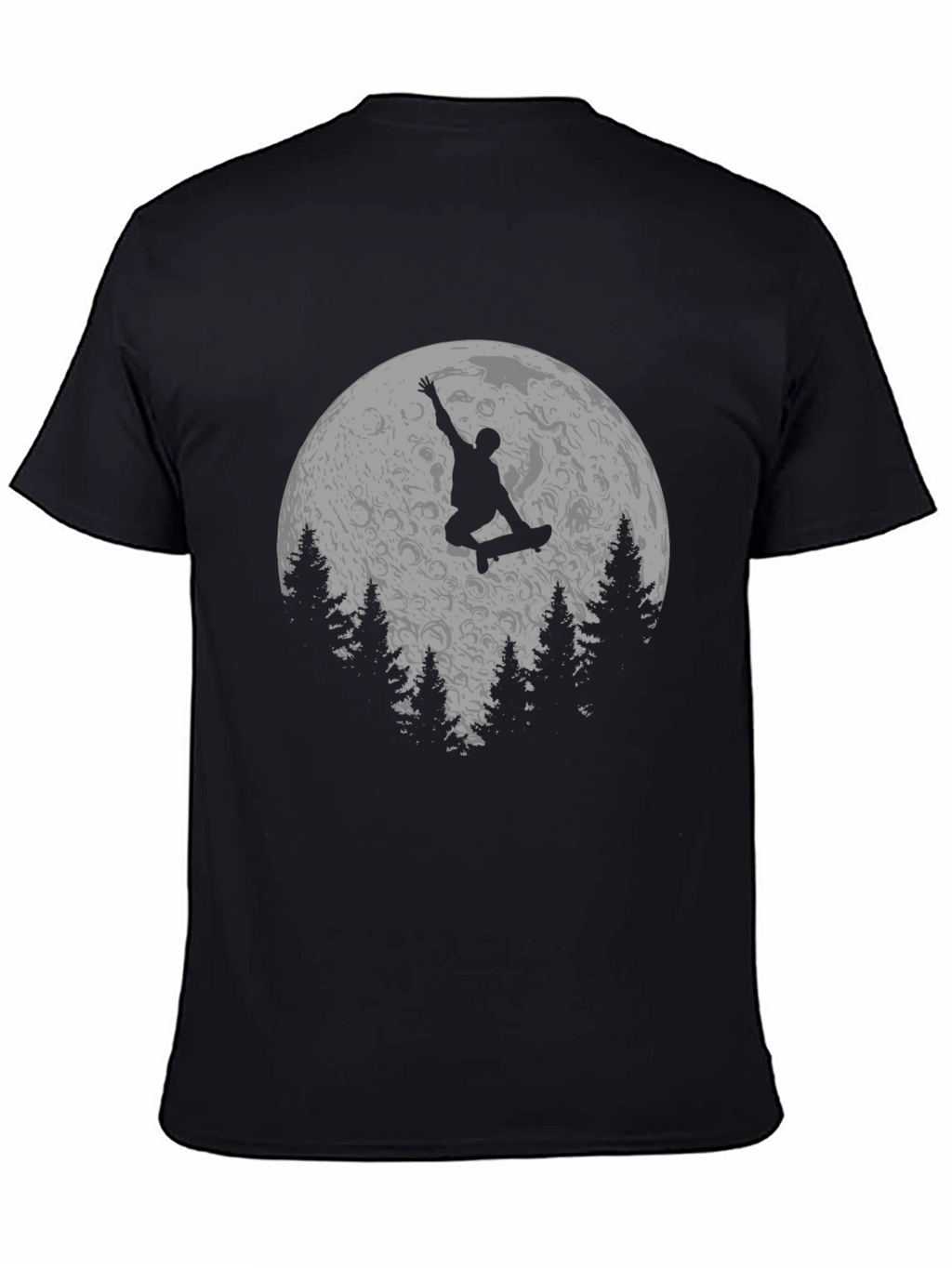 Skateboarder Moon Graphic T-Shirt