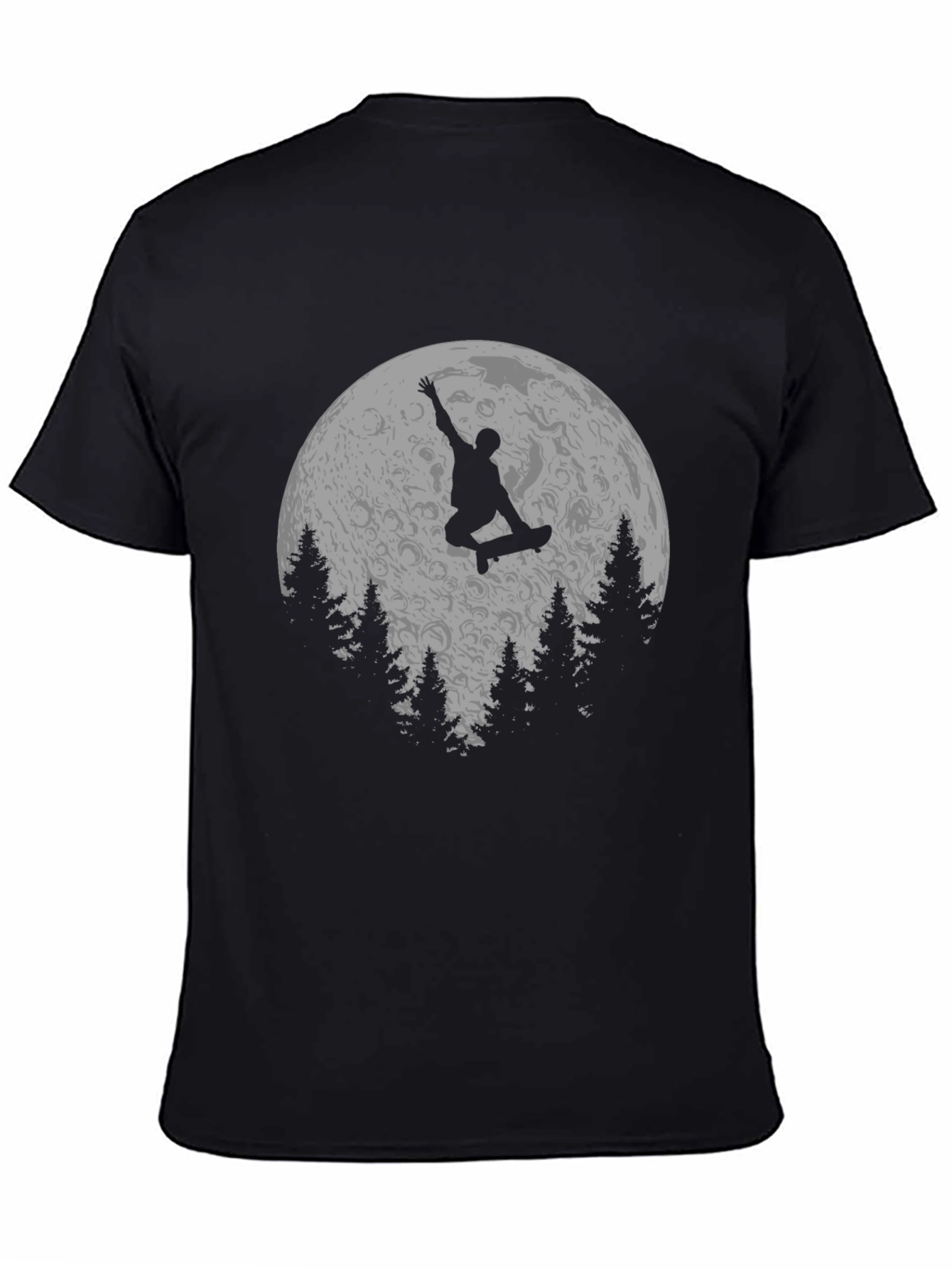 Skateboarder Moon Graphic T-Shirt