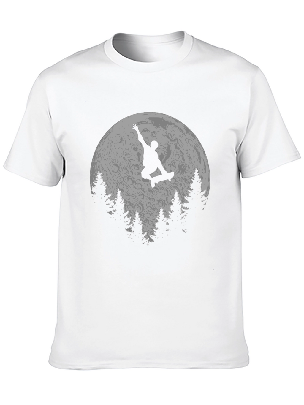 Skateboarder Moon Graphic T-Shirt
