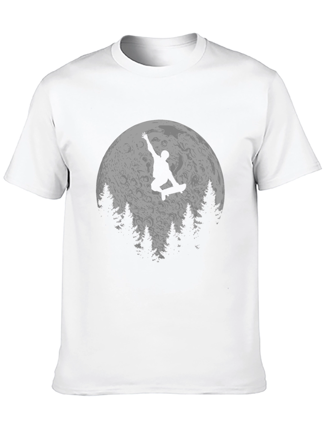 Skateboarder Moon Graphic T-Shirt