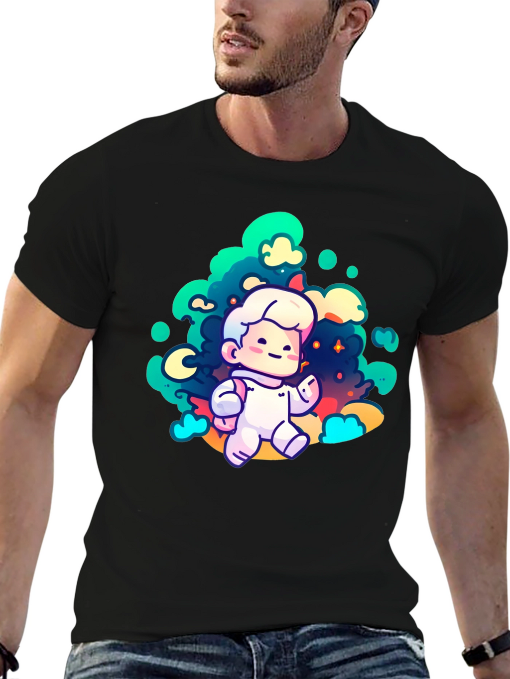 Cartoon Character Graphic T-Shirt