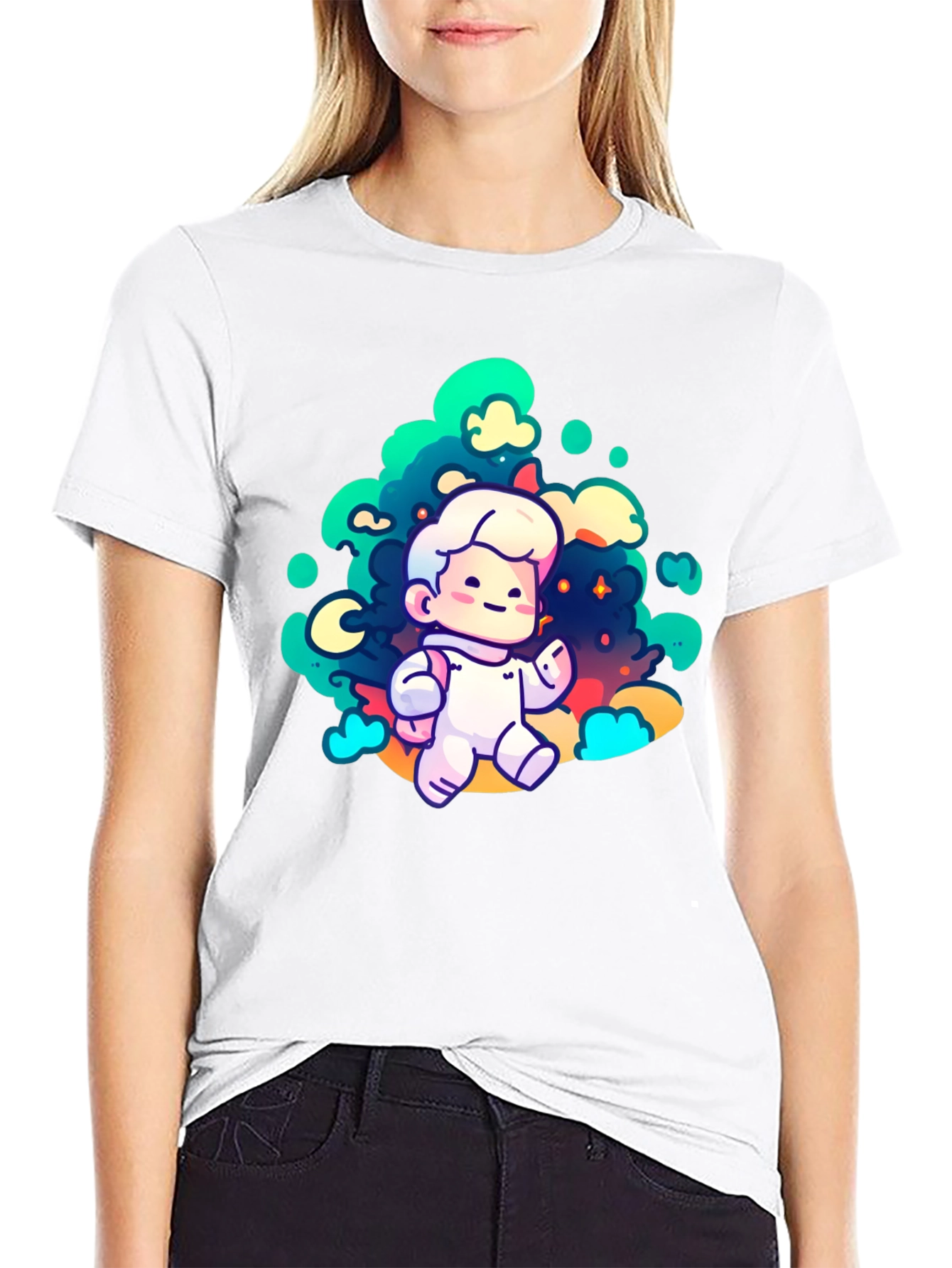 Cartoon Character Graphic T-Shirt