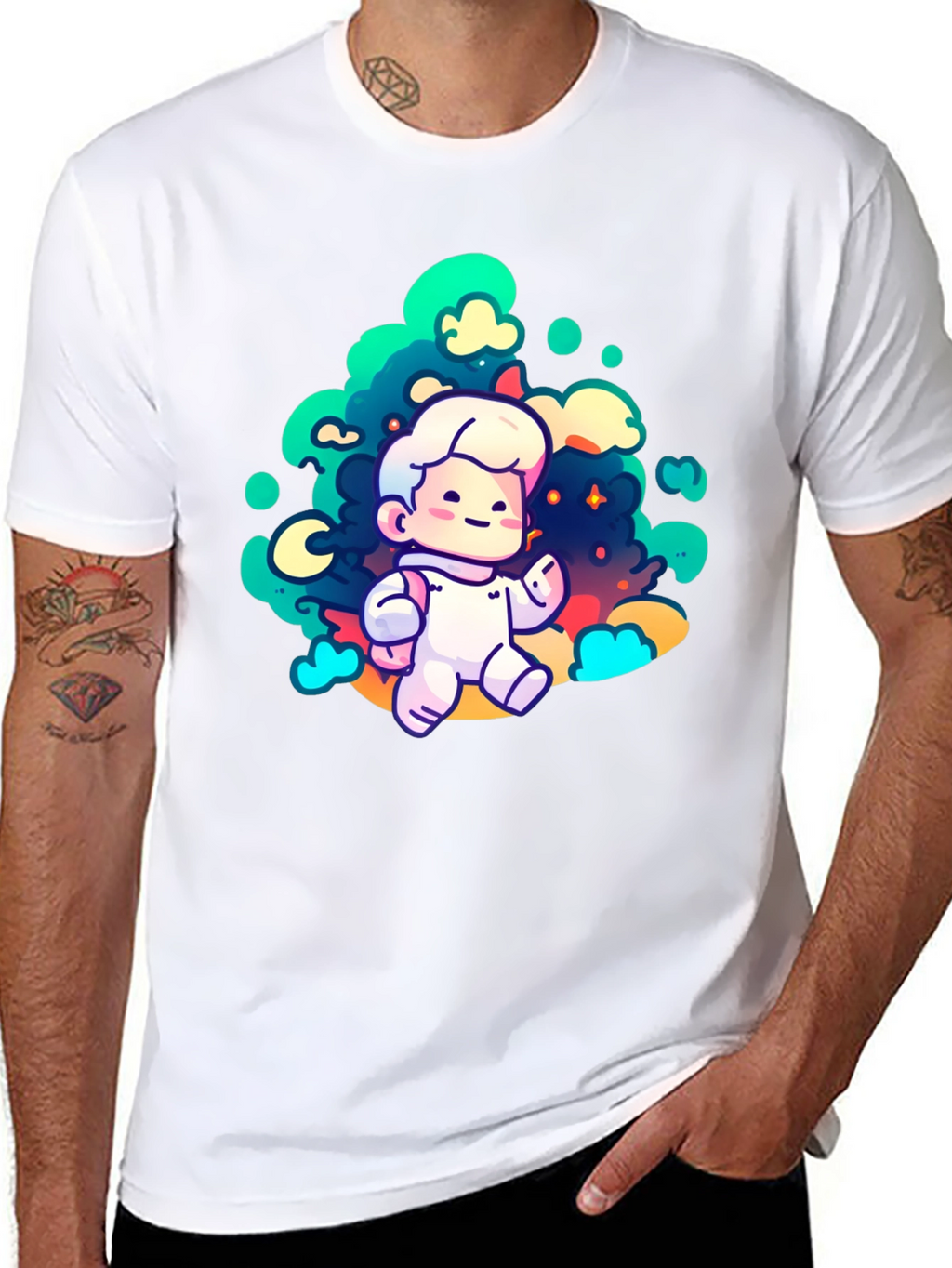 Cartoon Character Graphic T-Shirt
