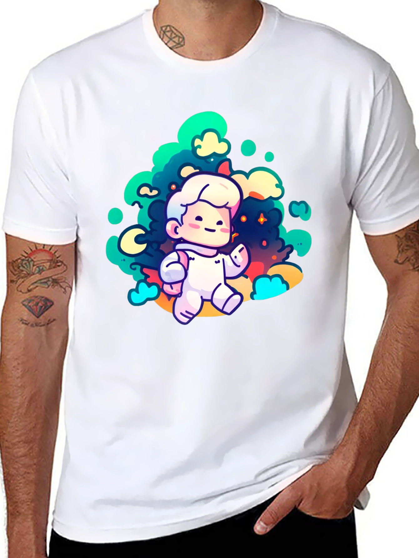 Cartoon Character Graphic T-Shirt