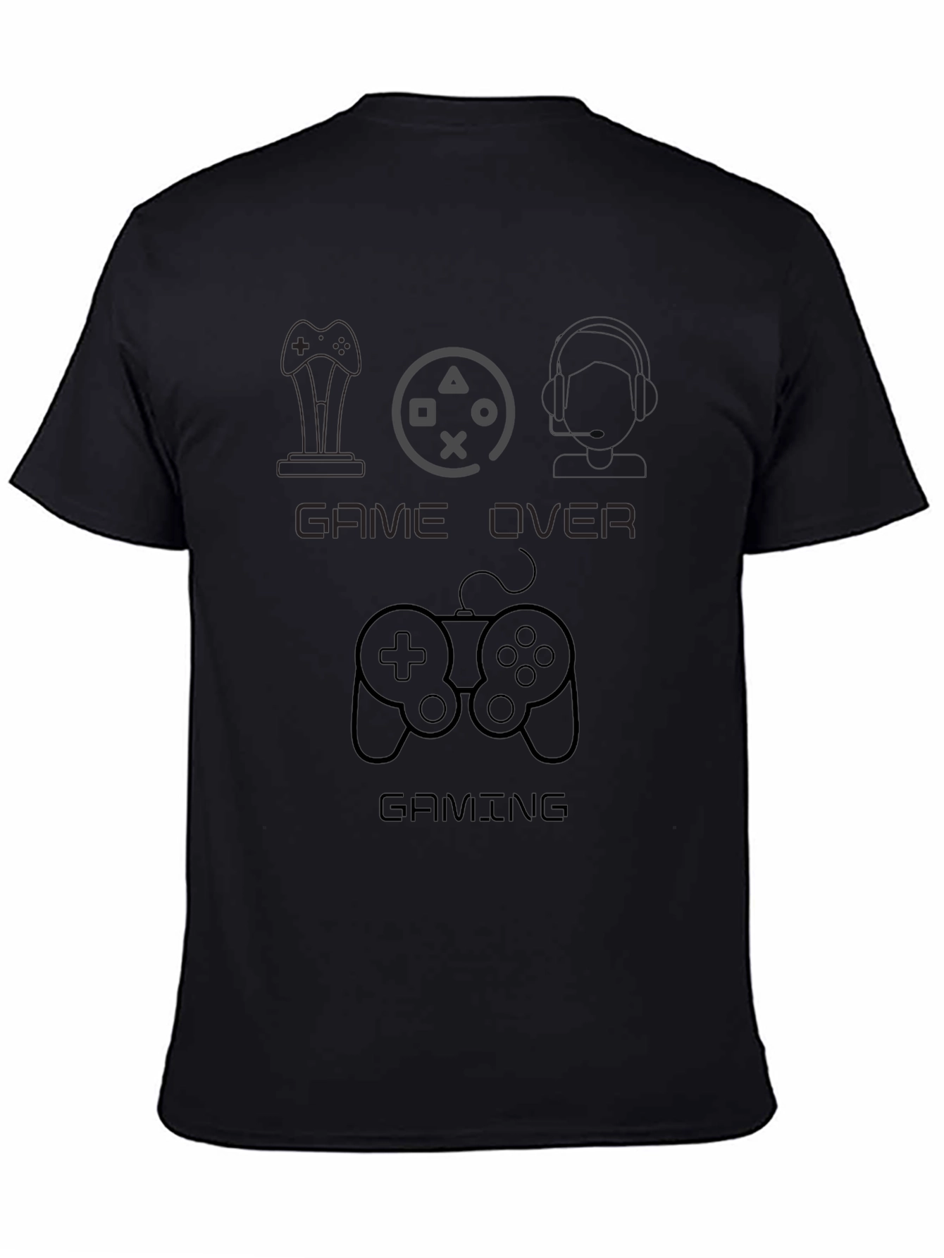 Game Over Gaming T-Shirt - Black Graphic Tee