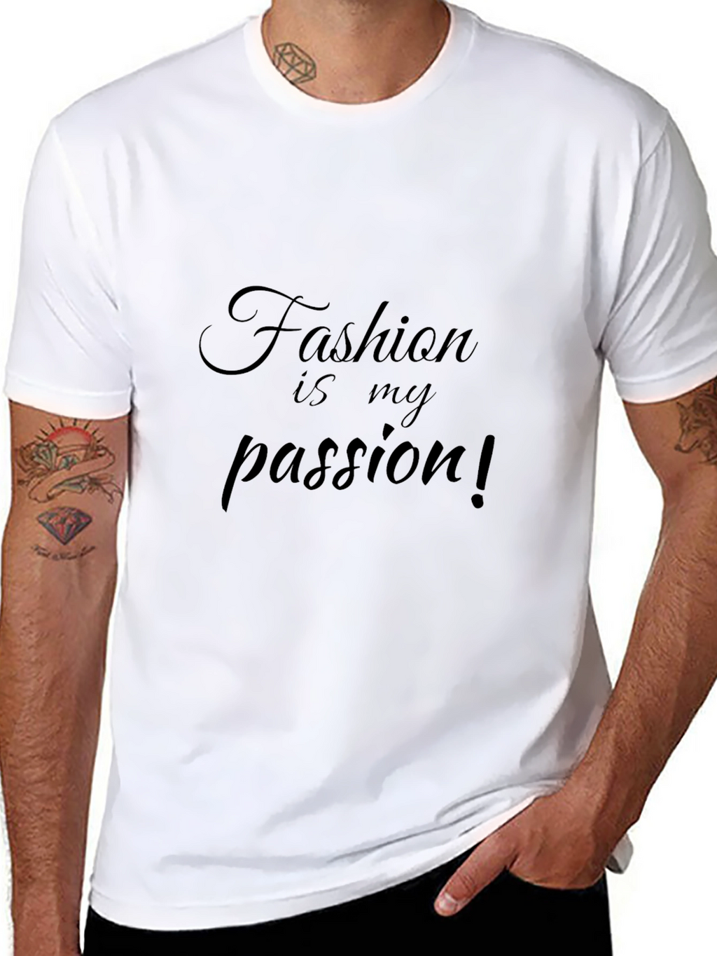 Fashion Is My Passion Black Graphic Tee
