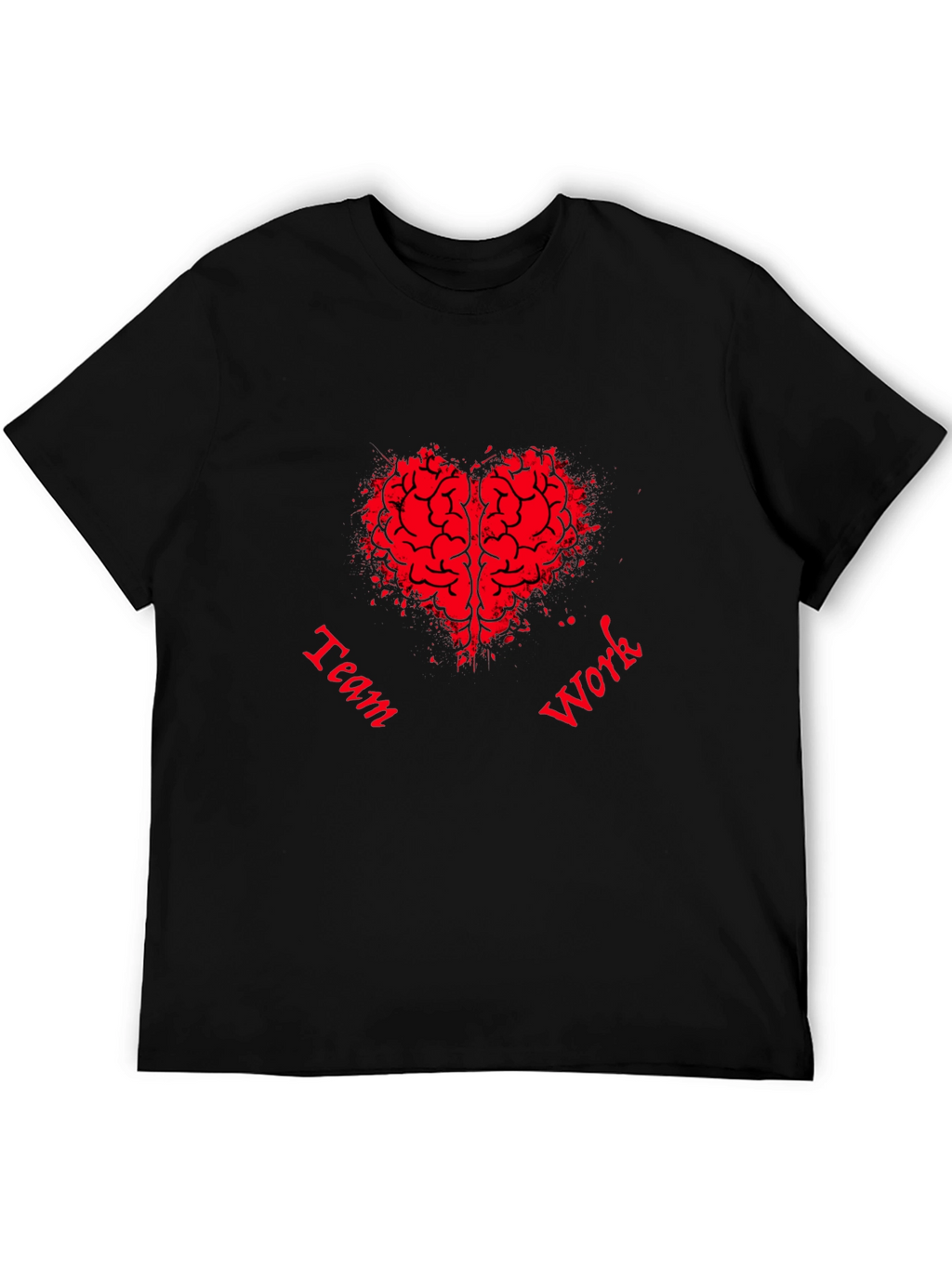 Teamwork Brain Heart Graphic T-Shirt
