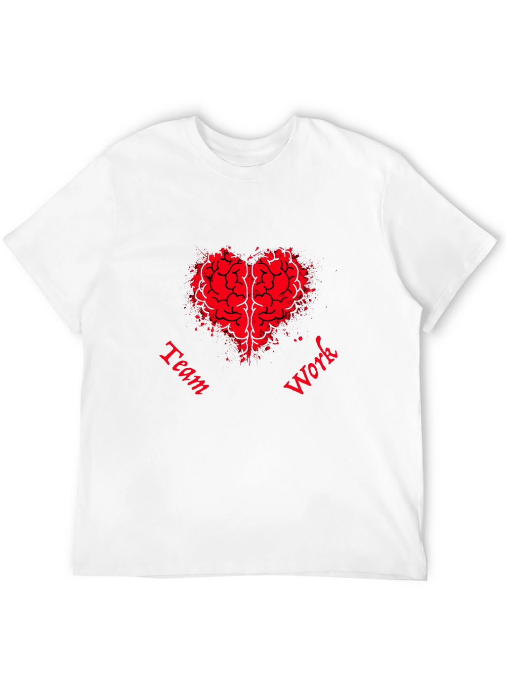 Teamwork Brain Heart Graphic T-Shirt
