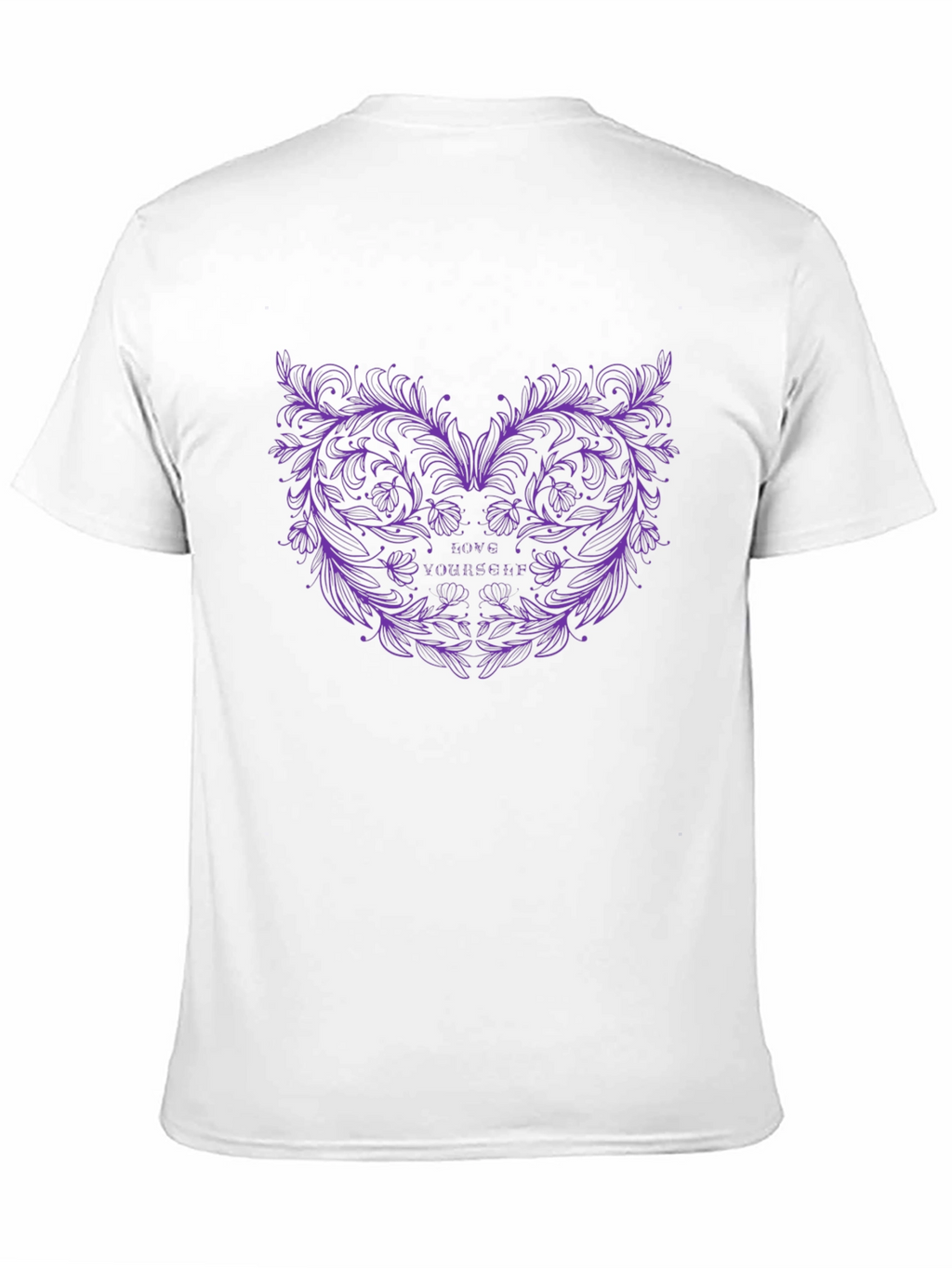 Love Yourself Floral Graphic Black Tee