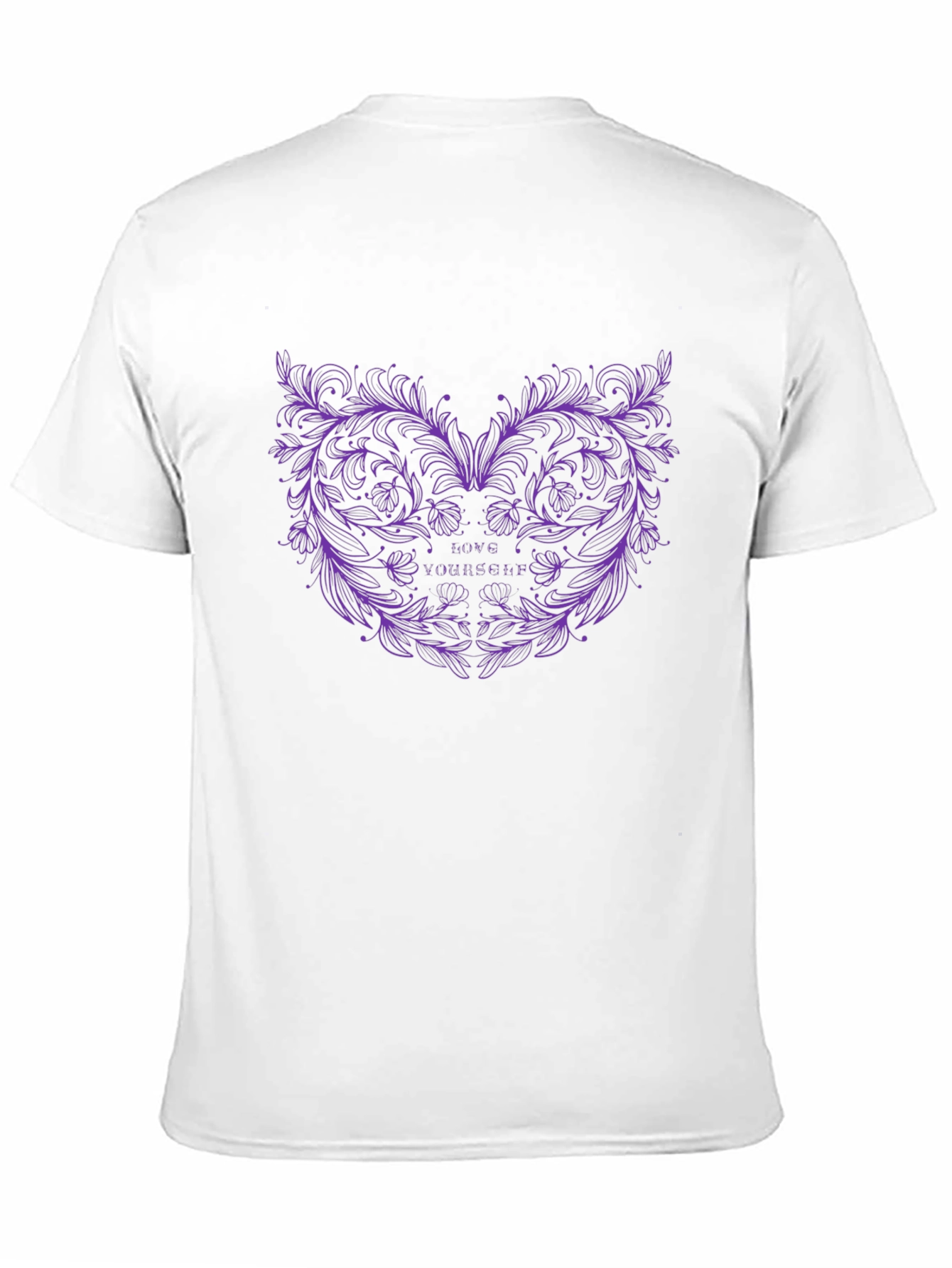 Love Yourself Floral Graphic Black Tee
