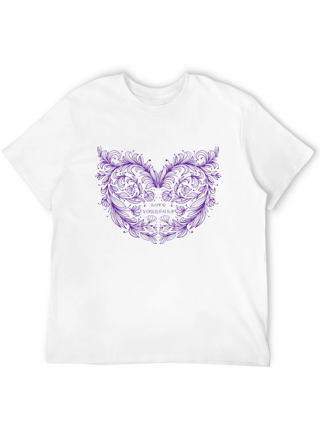 Love Yourself Floral Graphic Black Tee