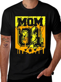 Mom 01 Graphic Print Black T-Shirt