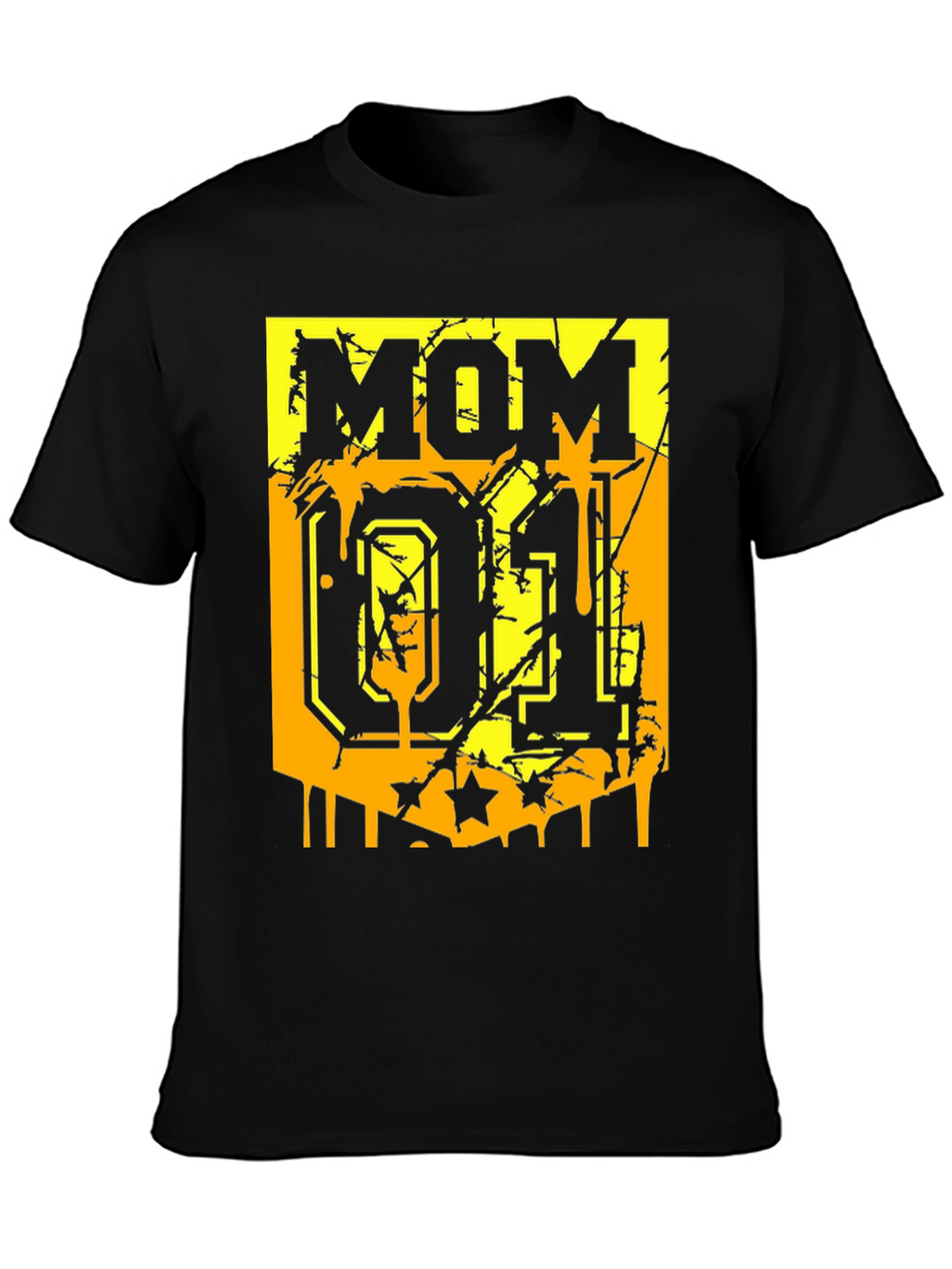 Mom 01 Graphic Print Black T-Shirt
