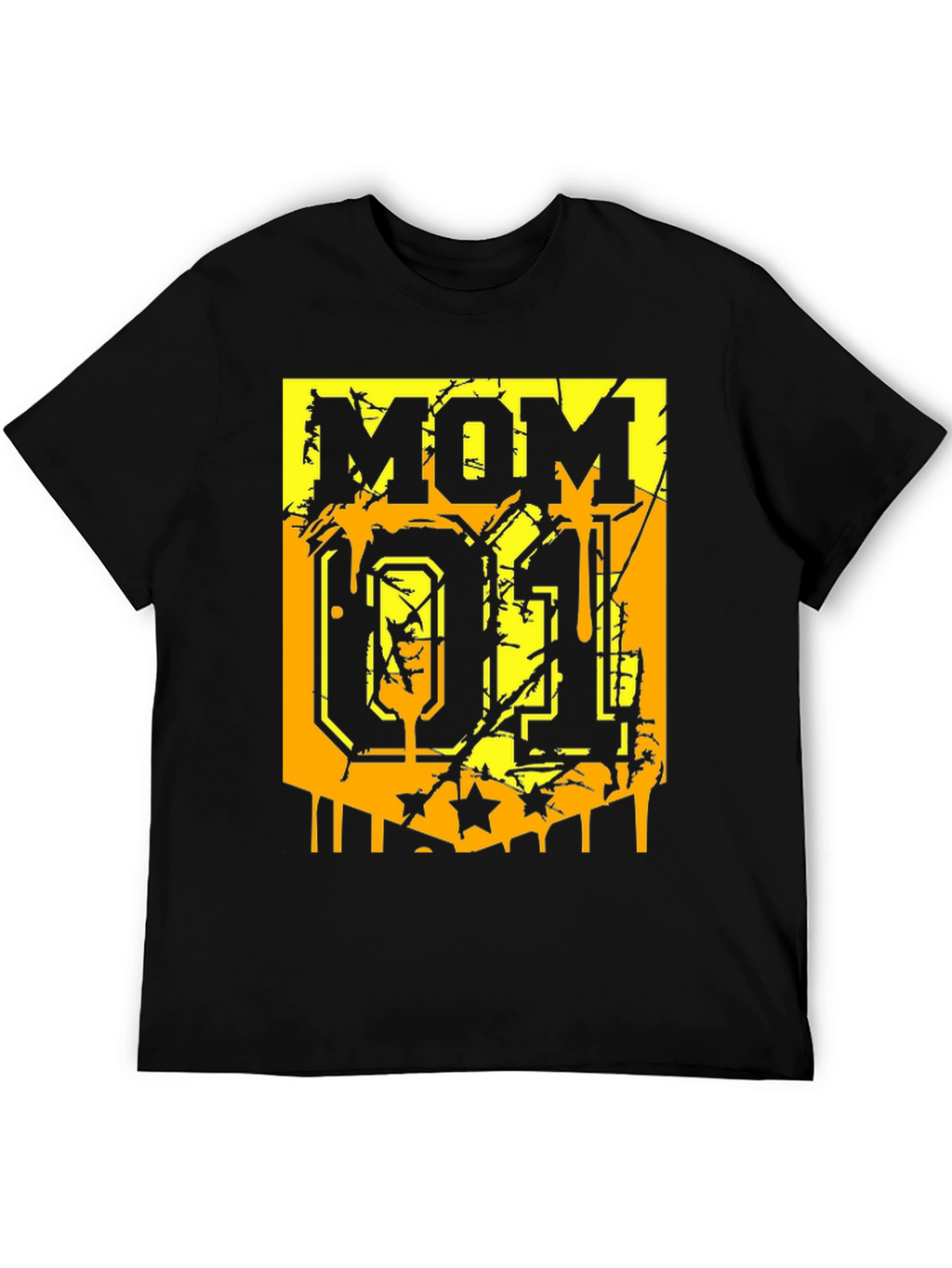 Mom 01 Graphic Print Black T-Shirt