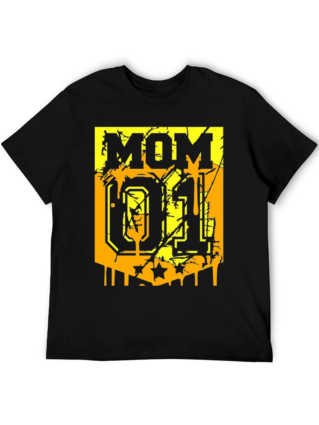 Mom 01 Graphic Print Black T-Shirt