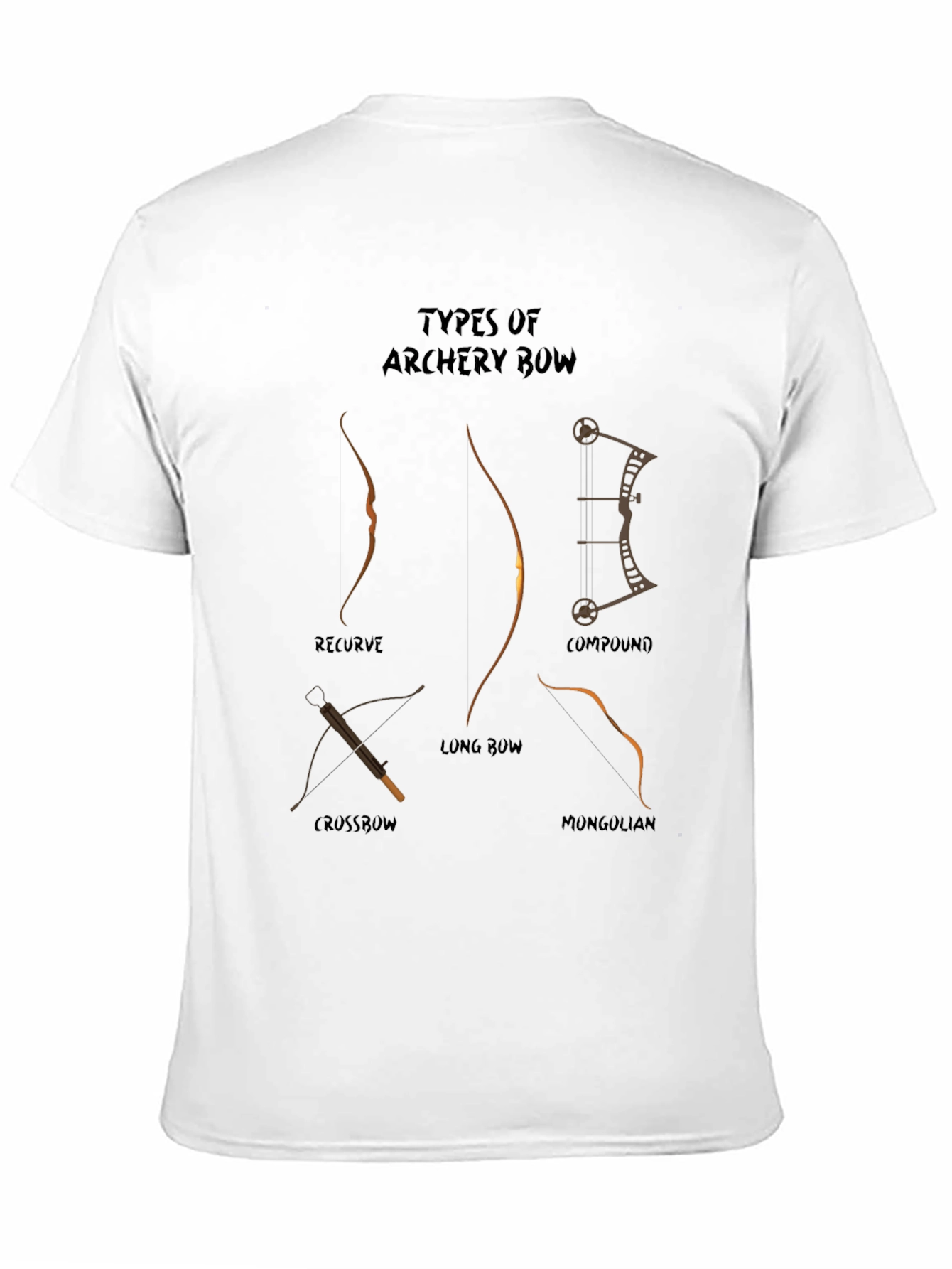 Archery Bow Types Graphic T-Shirt