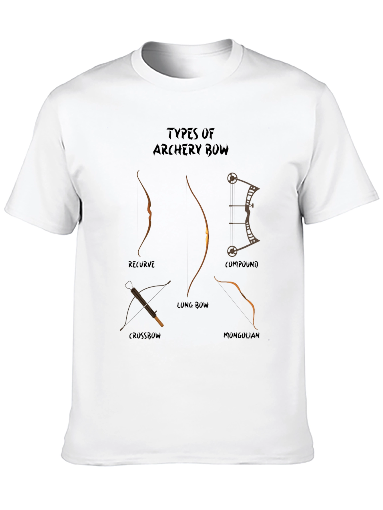 Archery Bow Types Graphic T-Shirt