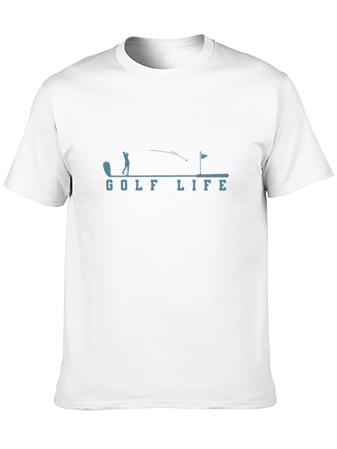 Golf Life Graphic Tee - Black Cotton T-Shirt