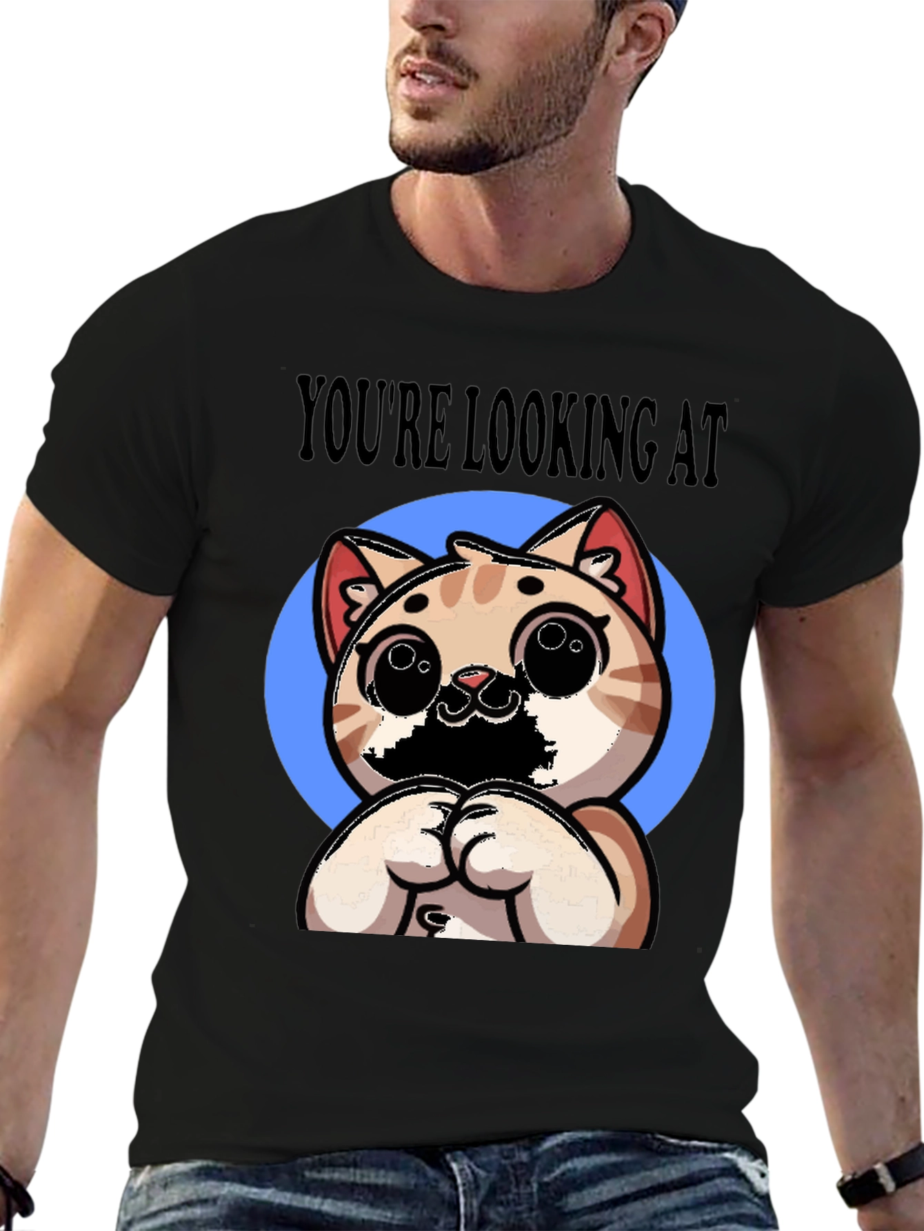 Youre Looking At Cute Cat Graphic Tee