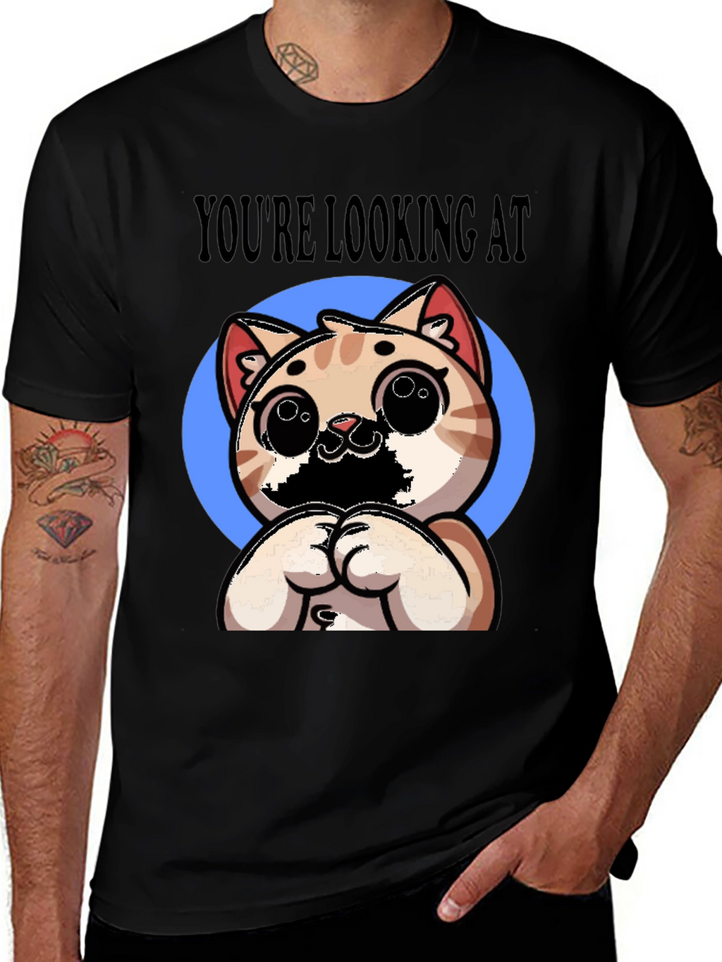 Youre Looking At Cute Cat Graphic Tee