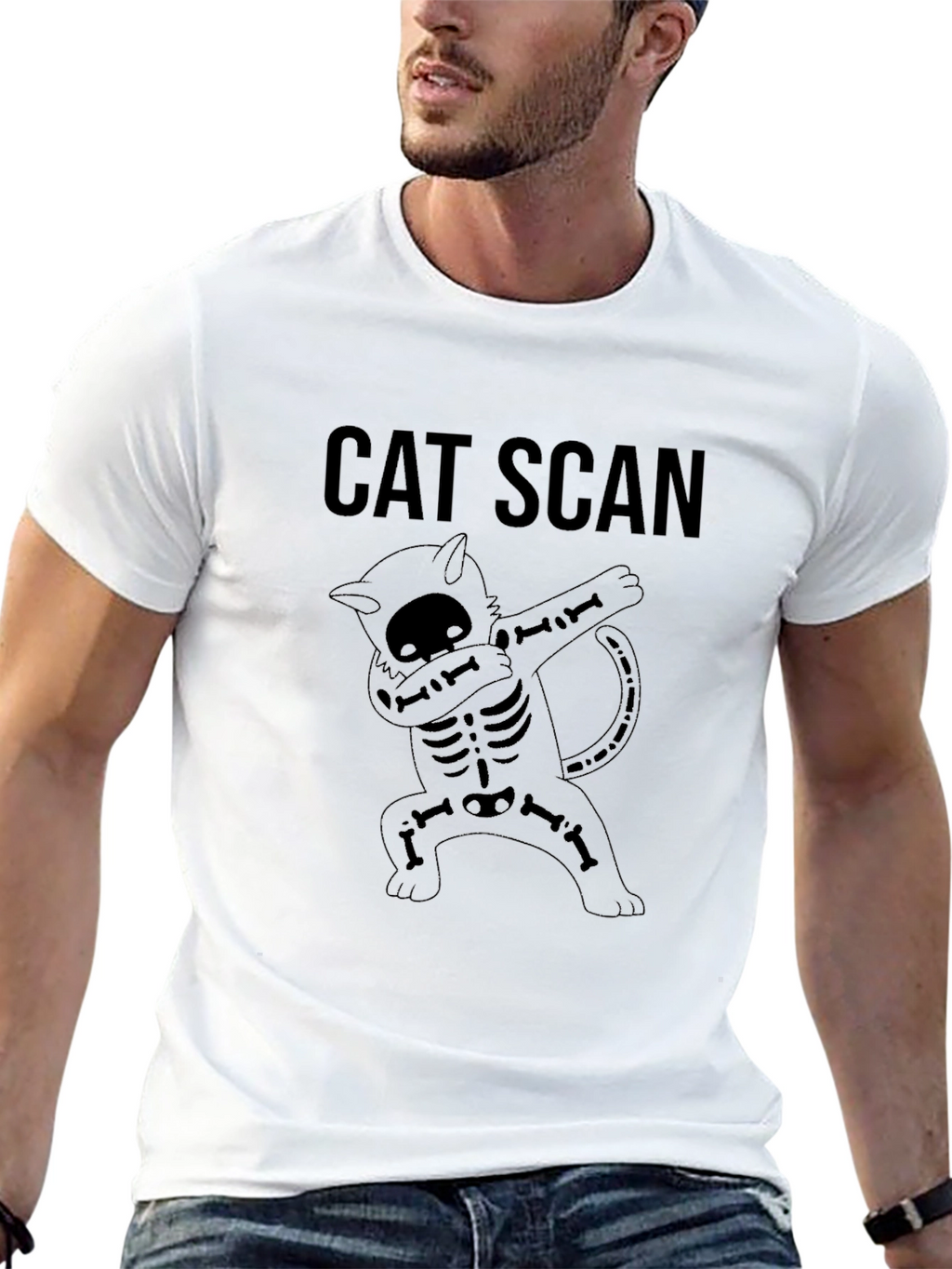 Cat Scan Skeleton Dab T-Shirt