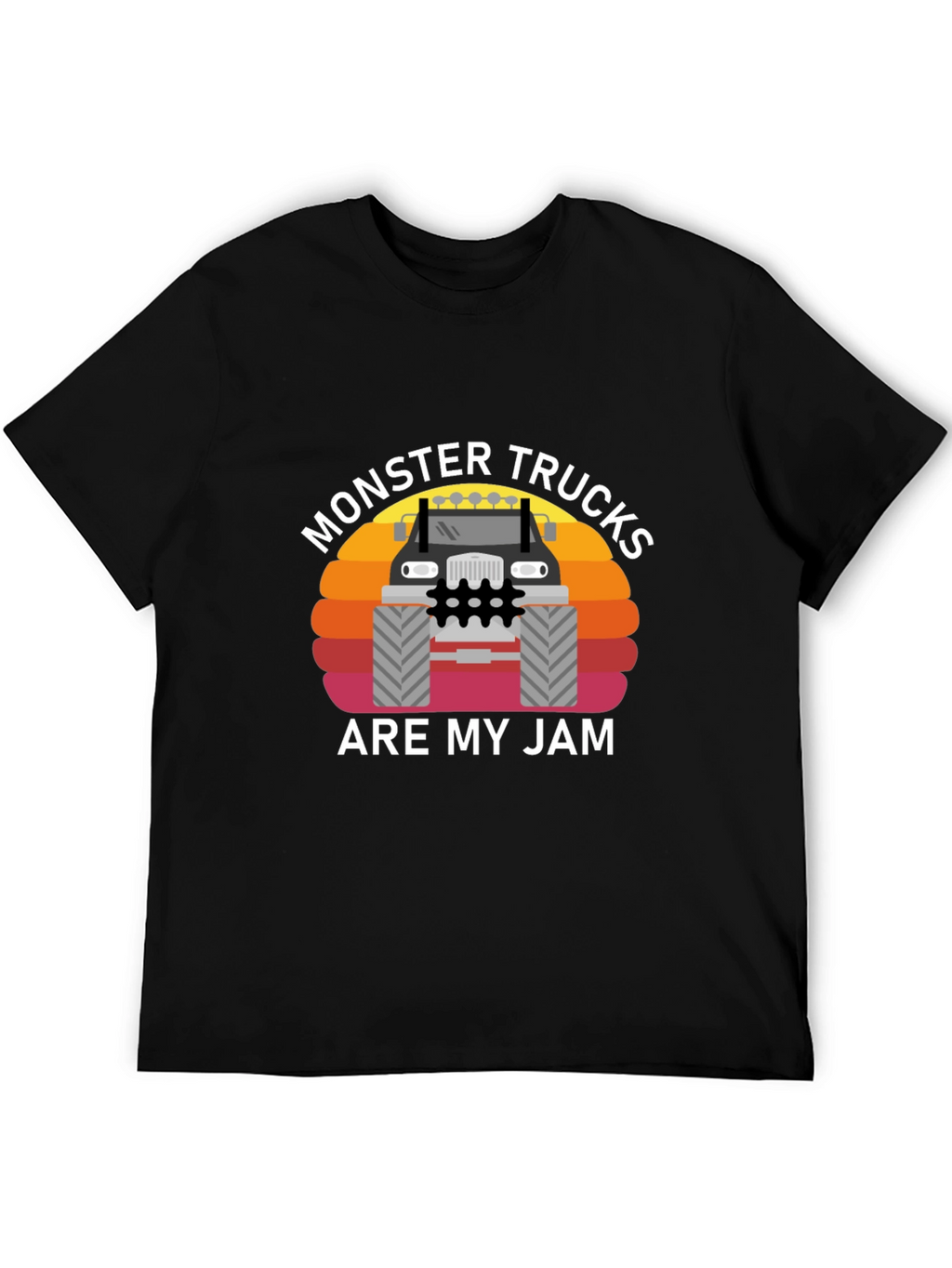 Monster Truck Jam Graphic Tee - Black Cotton T-Shirt