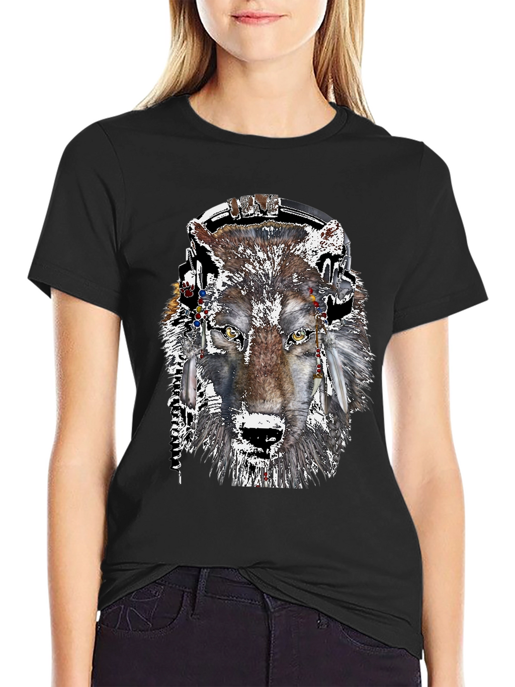 Wolf Headphone Graphic Tee
