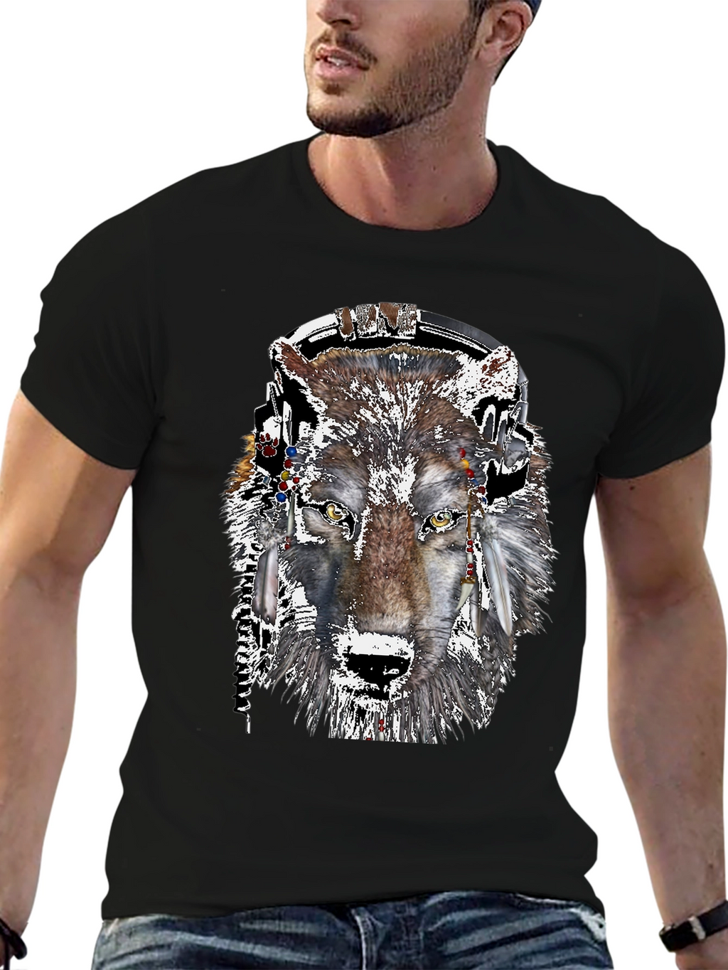 Wolf Headphone Graphic Tee