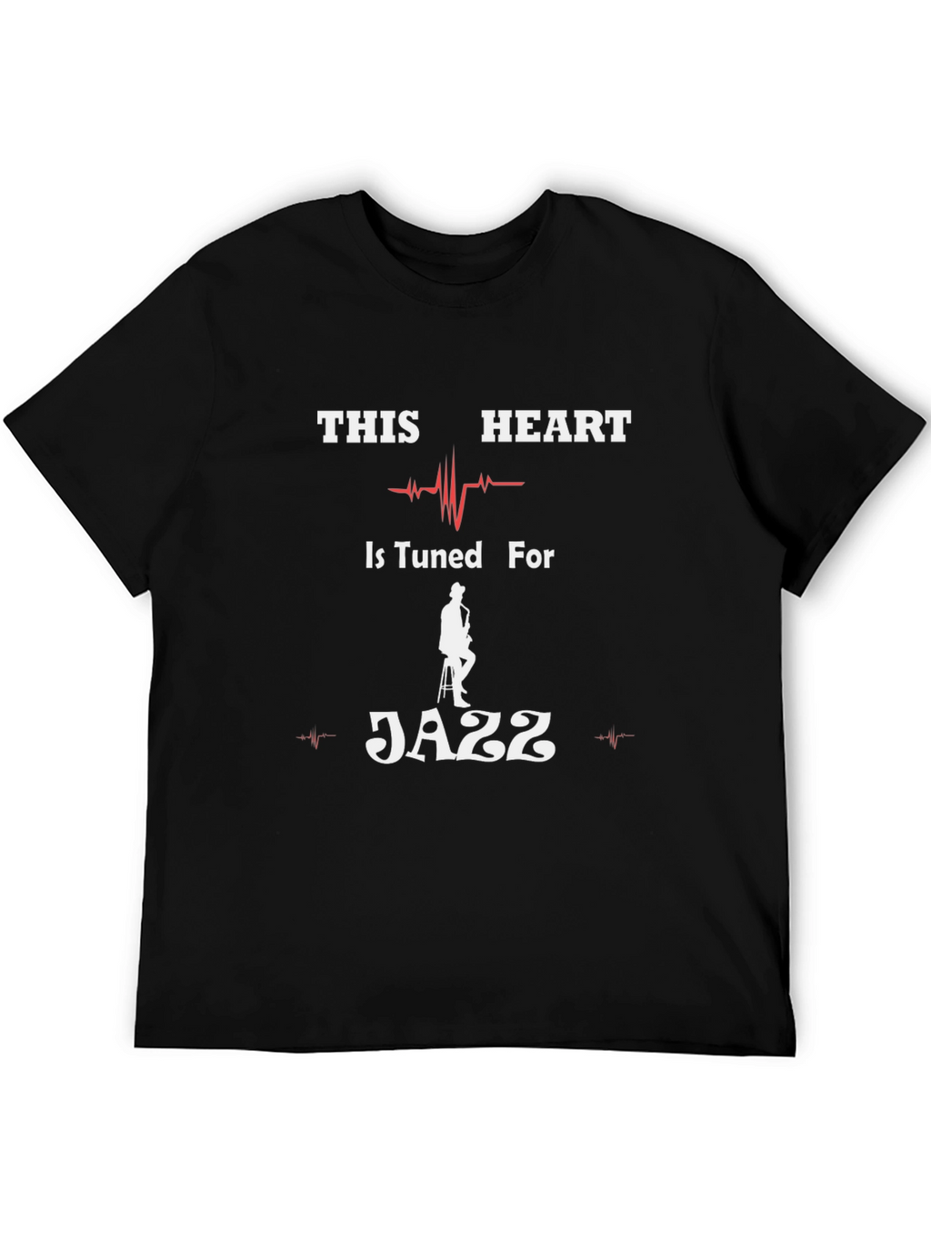 Jazz Heartbeat T-Shirt - Music Lover Tee