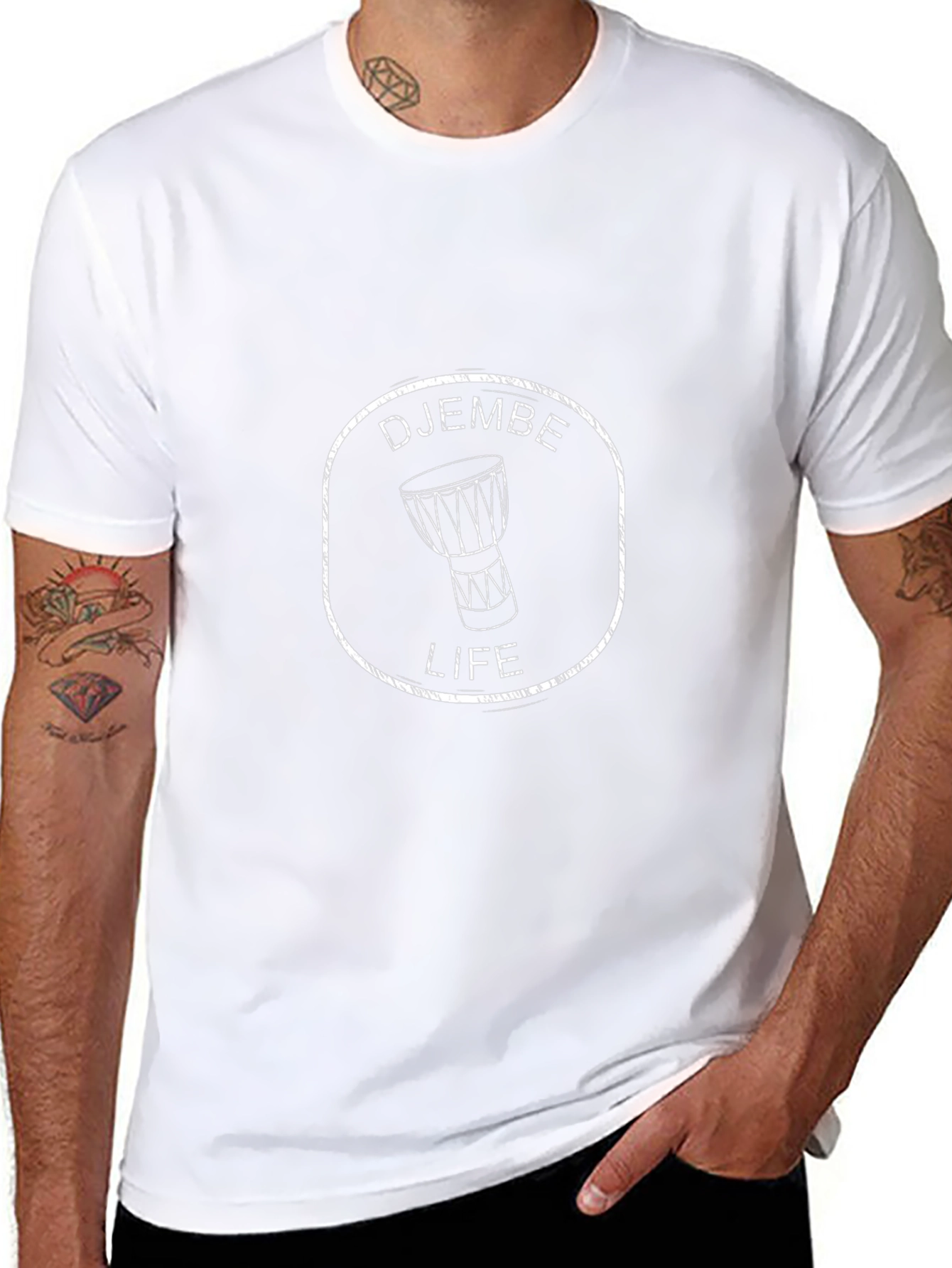 Djembe Life Black Graphic Tee Shirt