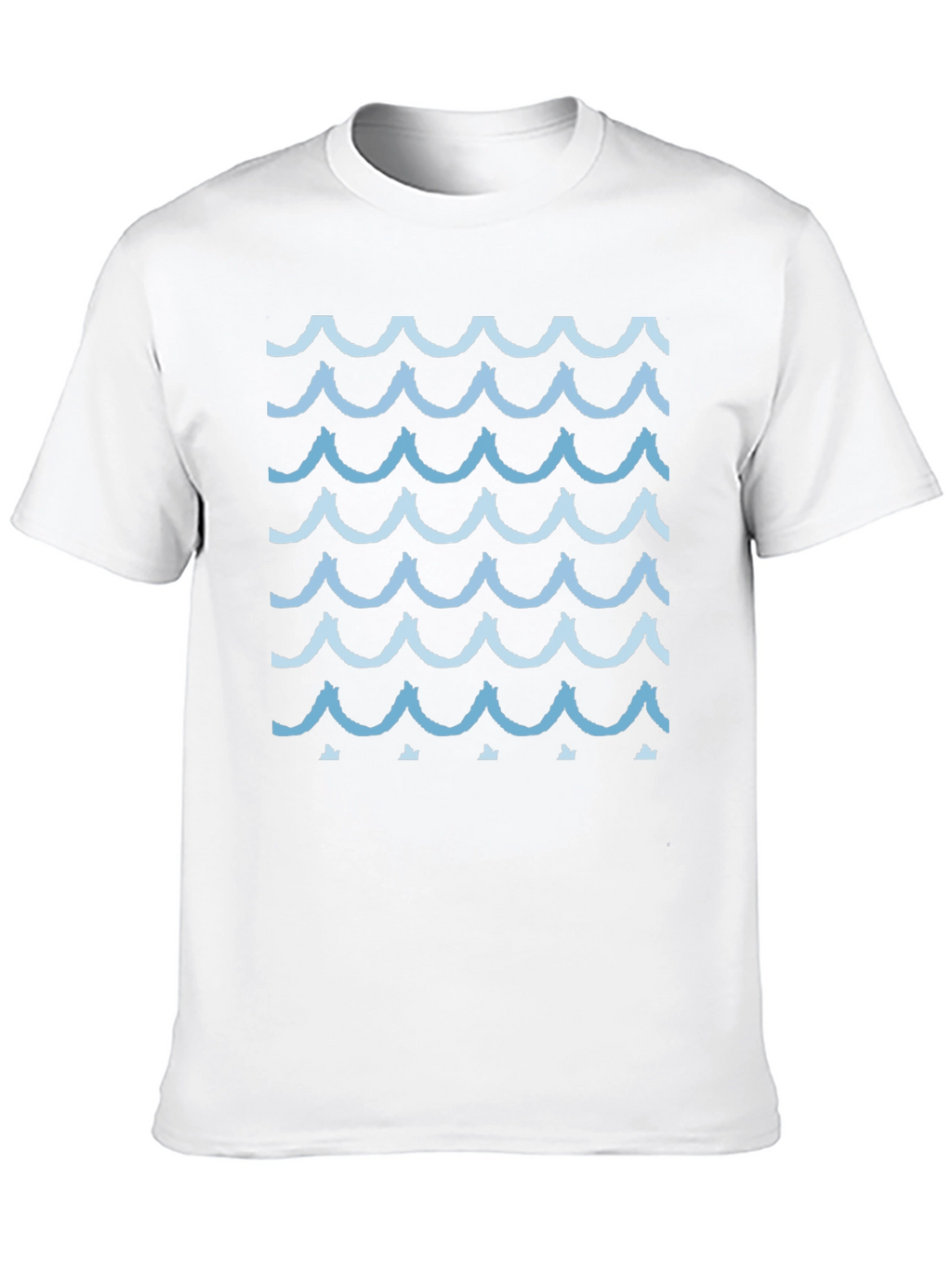 Wave Pattern Graphic Tee - Stylish Black T-Shirt