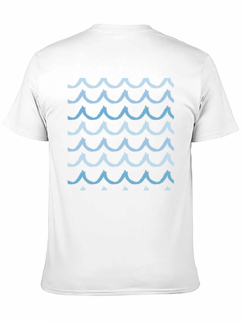 Wave Pattern Graphic Tee - Stylish Black T-Shirt