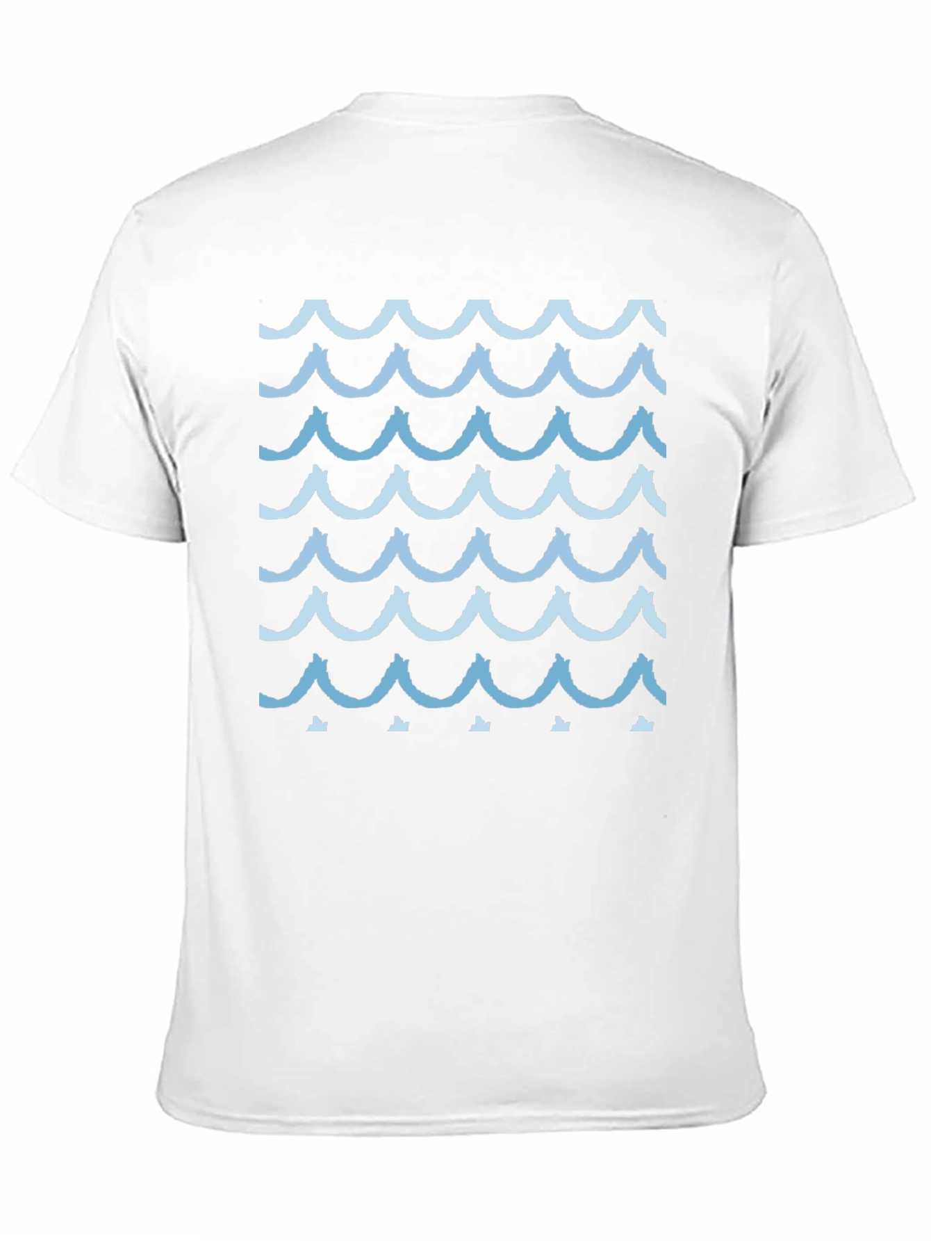 Wave Pattern Graphic Tee - Stylish Black T-Shirt
