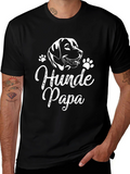 Hunde Papa Dog Lover Black T-Shirt