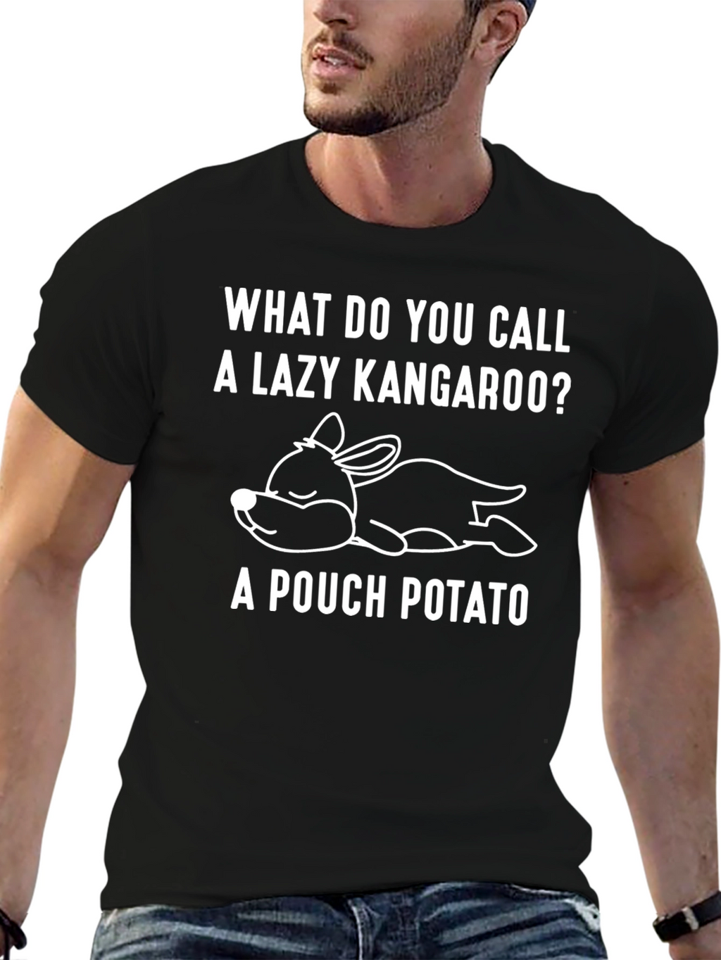 Lazy Kangaroo Pouch Potato Graphic Tee