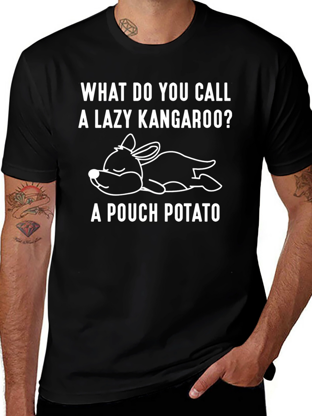 Lazy Kangaroo Pouch Potato Graphic Tee