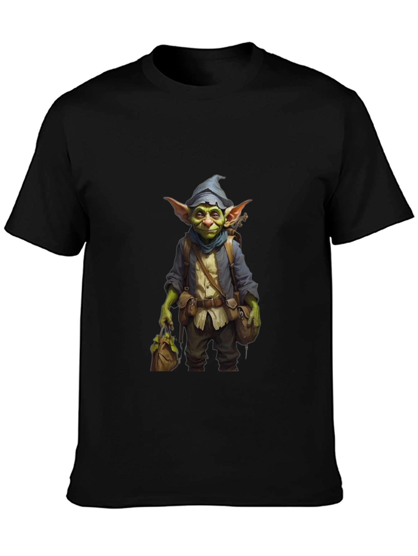 Goblin Adventurer Graphic Tee - Black Unisex T-Shirt