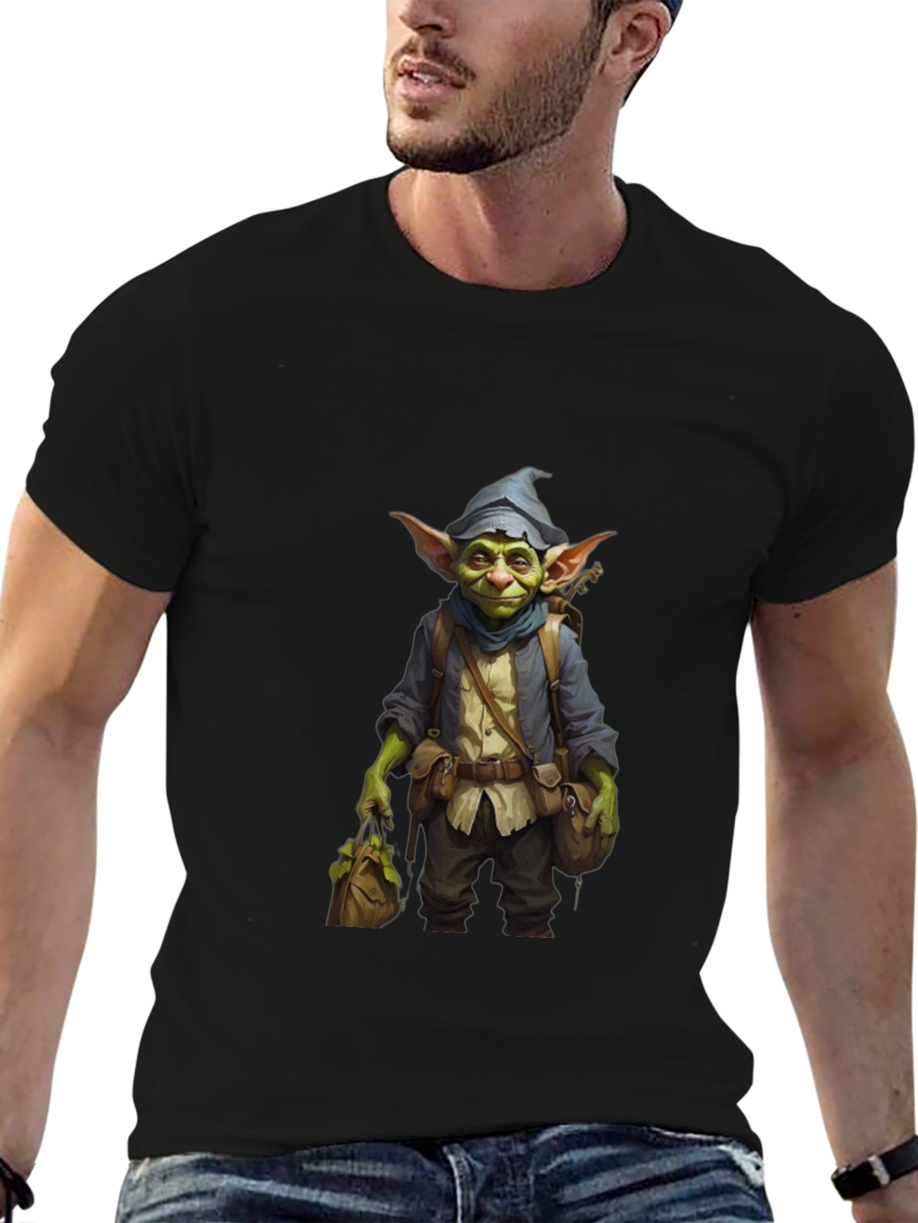 Goblin Adventurer Graphic Tee - Black Unisex T-Shirt